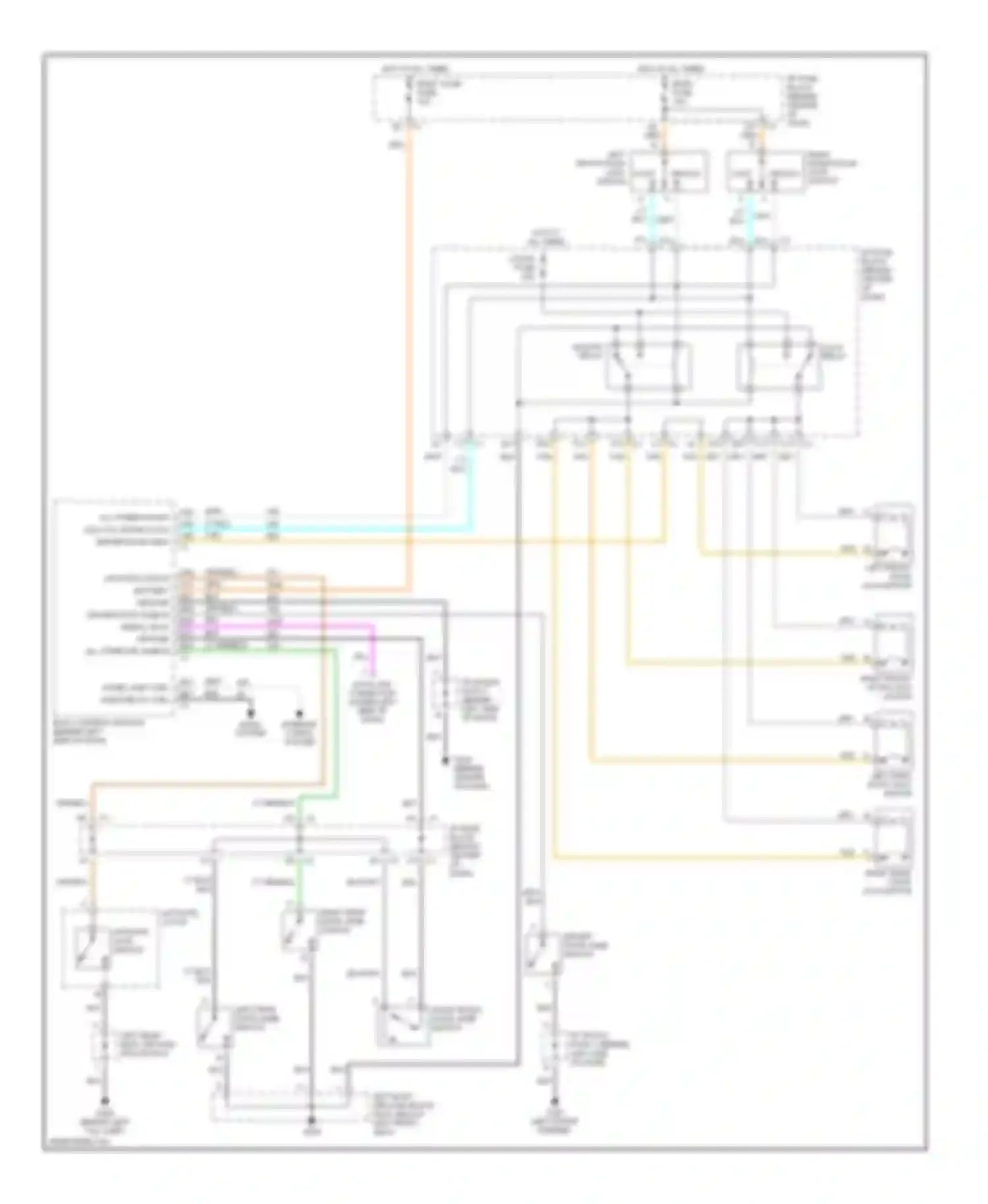 Wiring diagram left rear body ground splice pack for Saturn SL II (1996-2002) (4 of 5)