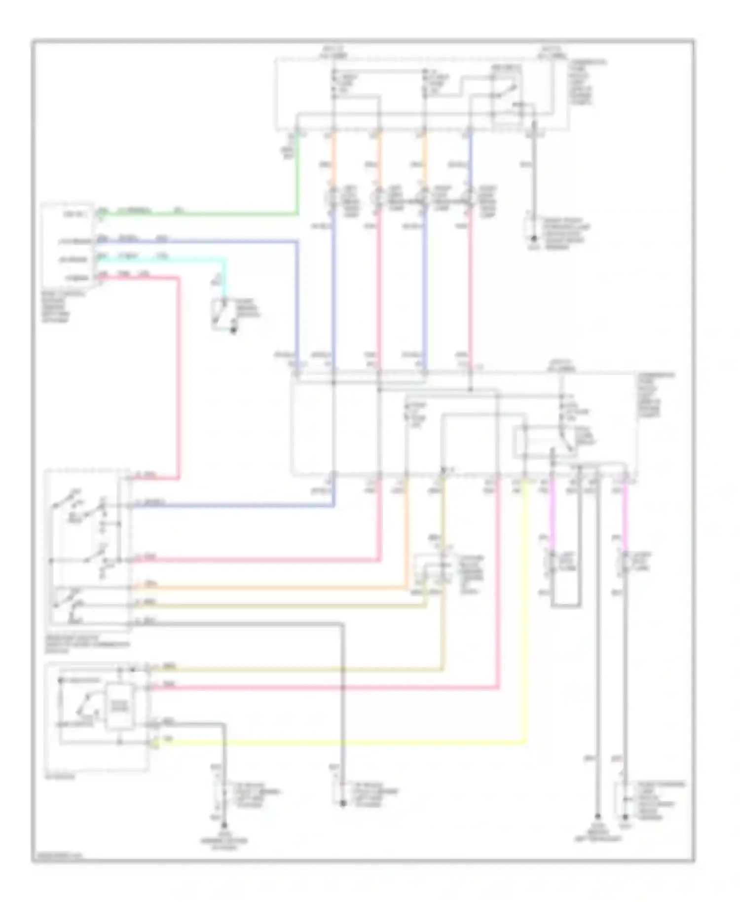Wiring diagram park brake switch for Saturn SL II (1996-2002) (1 of 1)