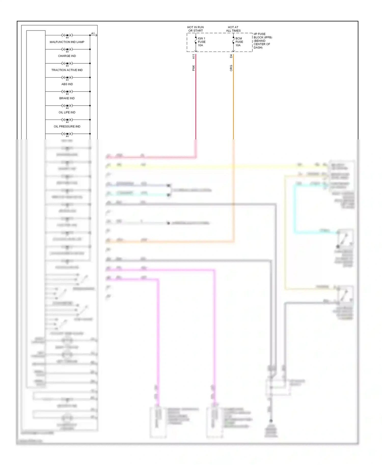 Saturn SL II (1996-2002) security led driver wiring diagram  (1 of 1)