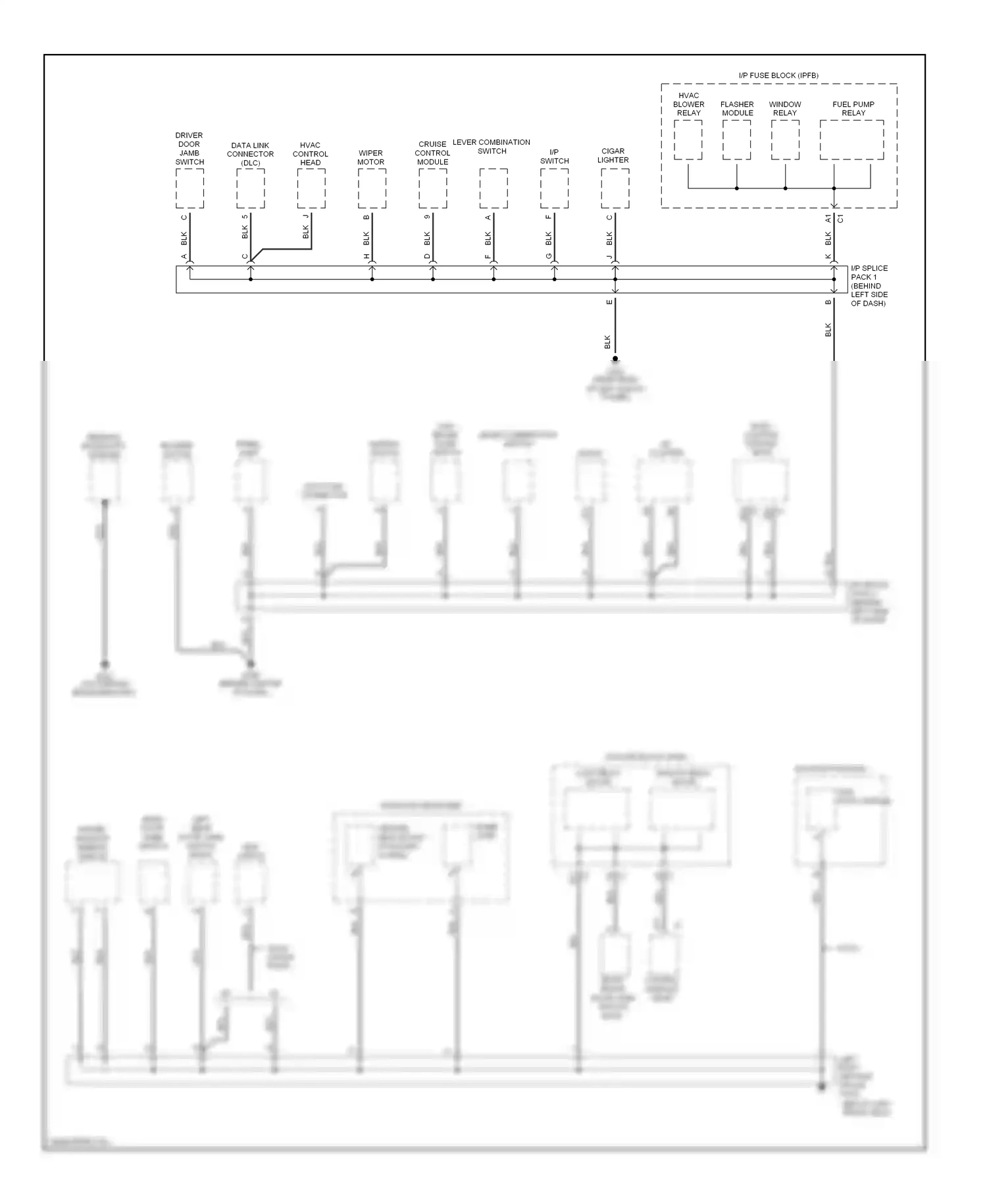 Saturn SL II (1996-2002) sensing diagnostic module wiring diagram  (1 of 2)