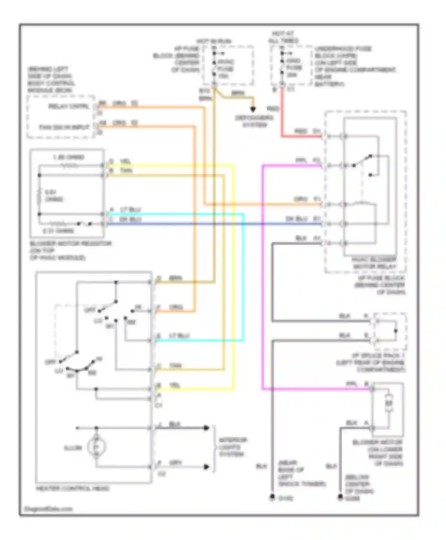 Wiring diagram tan for Saturn SL II (1996-2002) (5 of 9)