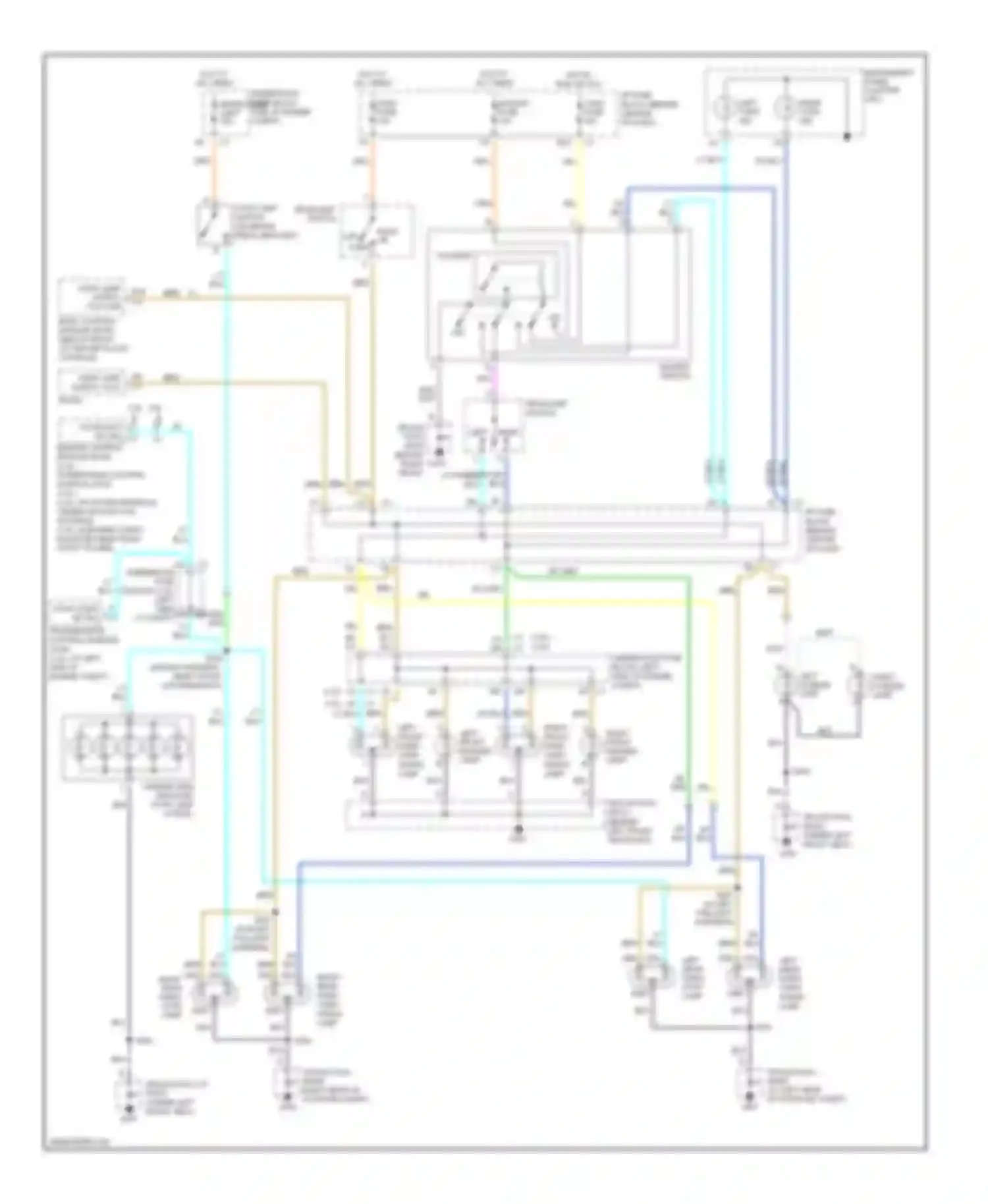 VUE Saturn I (2001-2007): Exterior lamps circuit, without autolamps