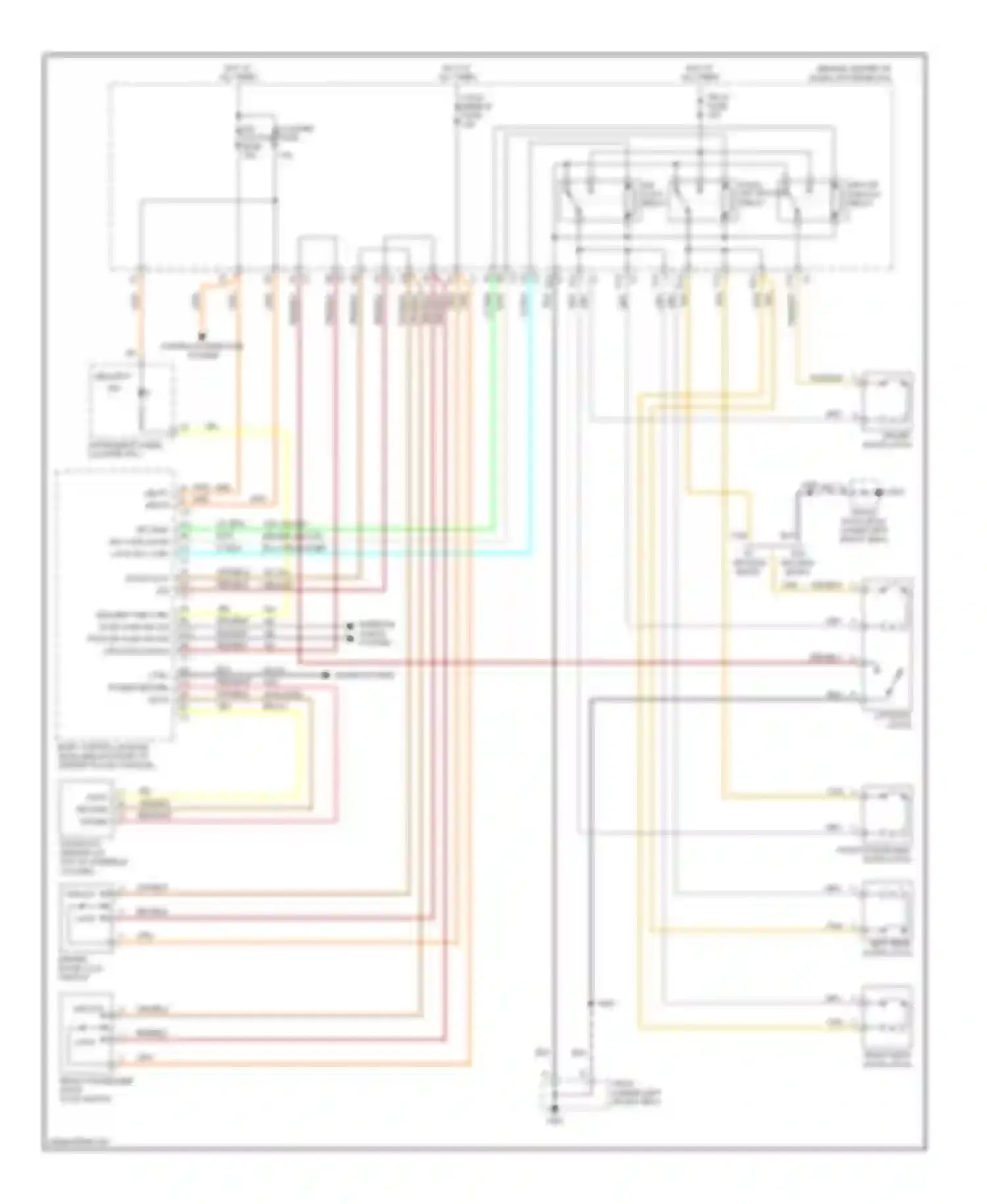 Wiring diagram right rear door latch for Saturn VUE I (2001-2007) (1 of 1)