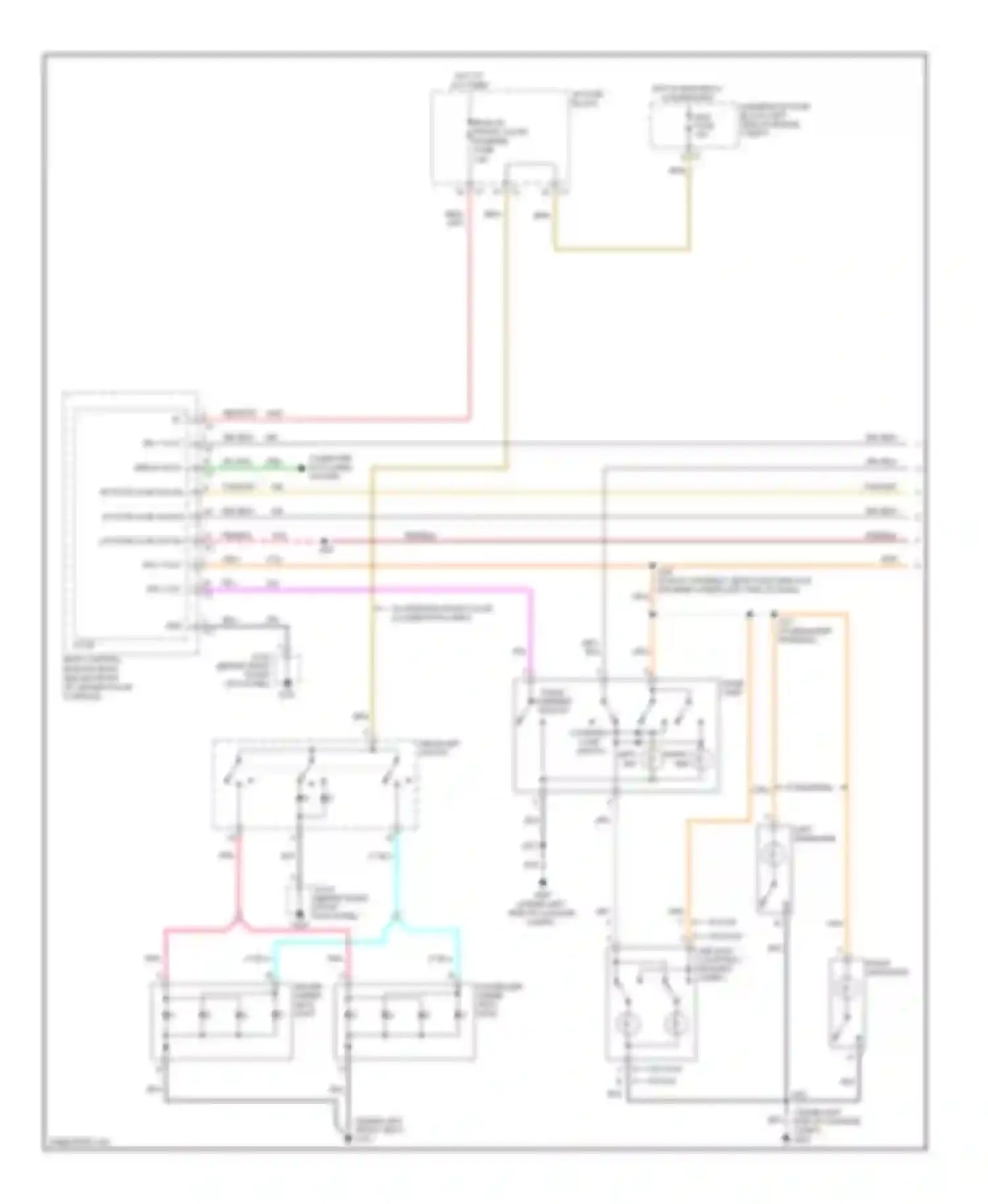 VUE Saturn II (2007-2009): Courtesy lamps circuit (1 of 2)