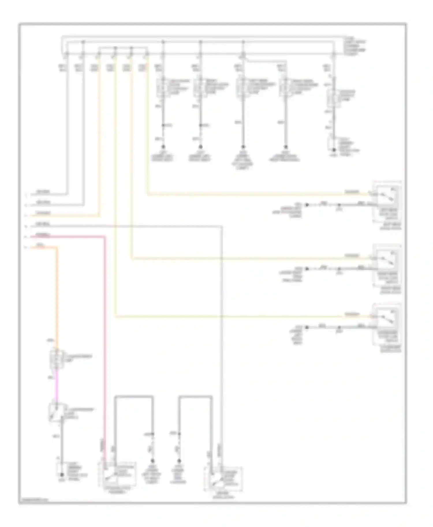 VUE Saturn II (2007-2009): Courtesy lamps circuit (2 of 2)