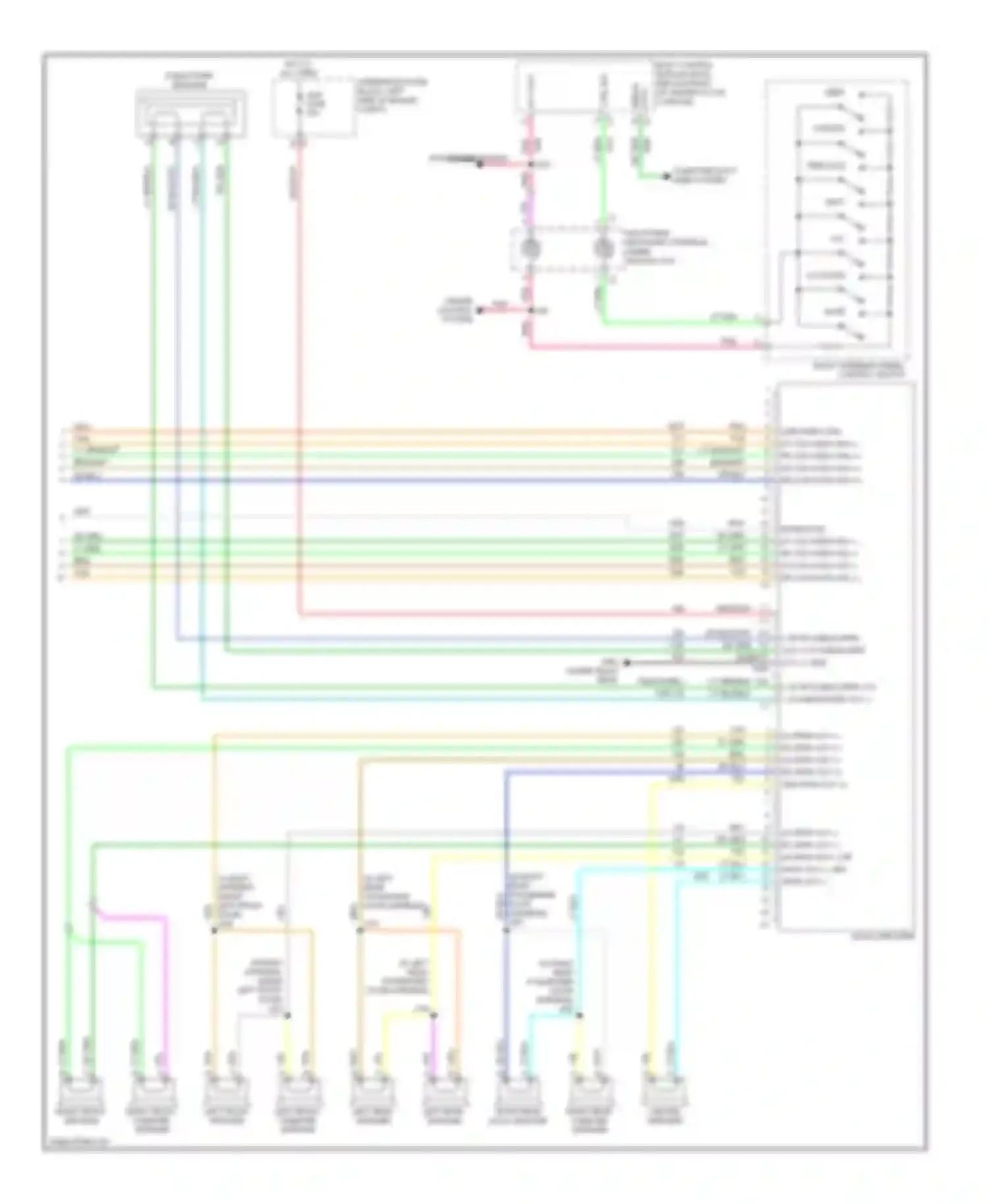 Wiring diagram left rear right rear door speaker speaker for Saturn VUE II (2007-2009) (1 of 1)