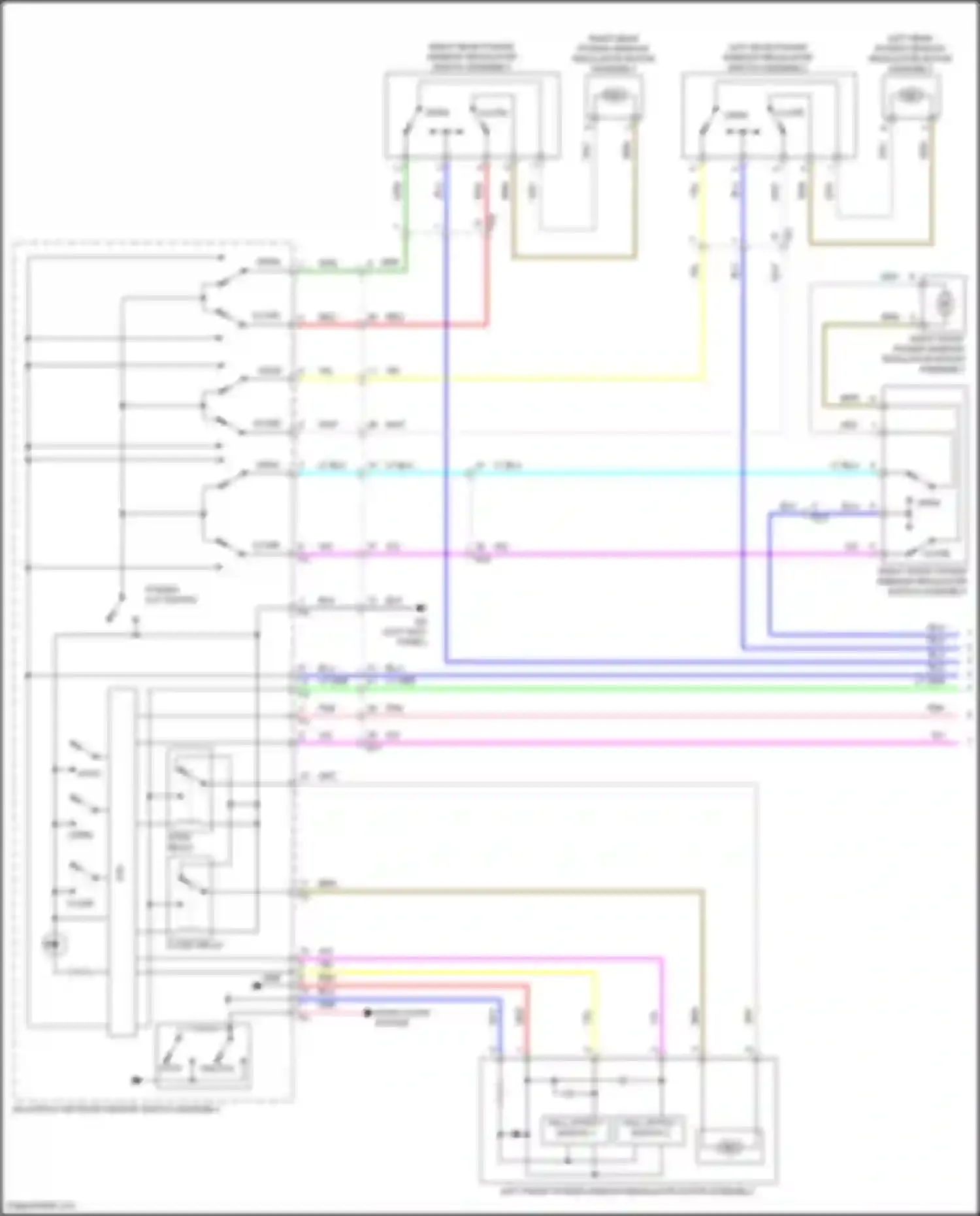 iA Scion I (2015-2016): Power windows circuit (1 of 2)