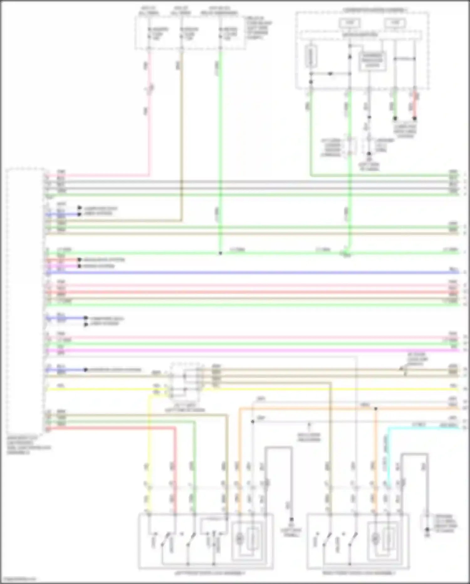 Wiring diagram left front door lock assembly for Scion iA I (2015-2016) (6 of 8)