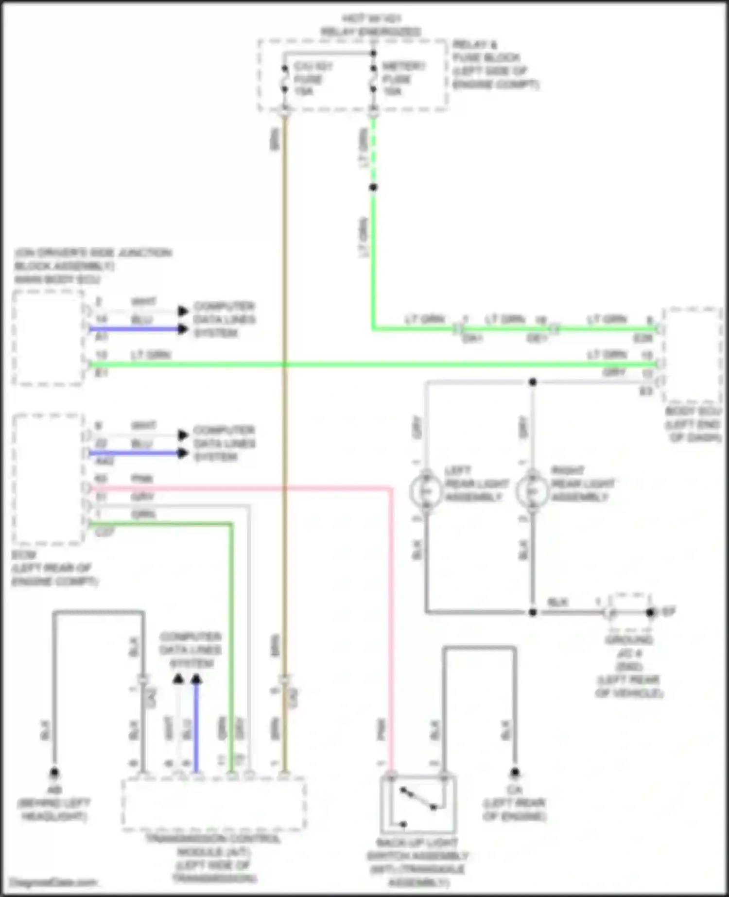 Wiring diagram relay & fuse block for Scion iA I (2015-2016) (24 of 53)