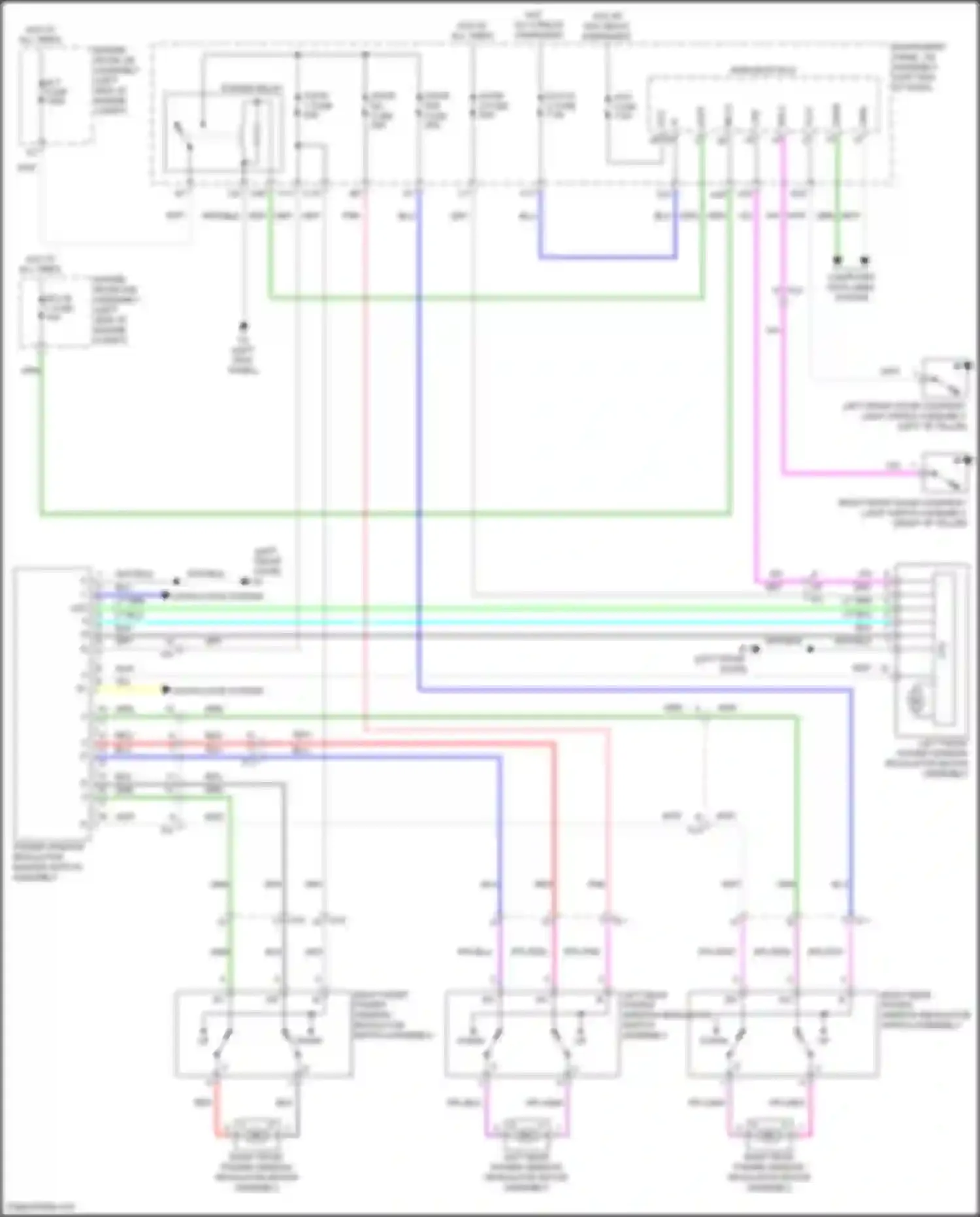 iM Scion I (2015-2016): Power windows circuit