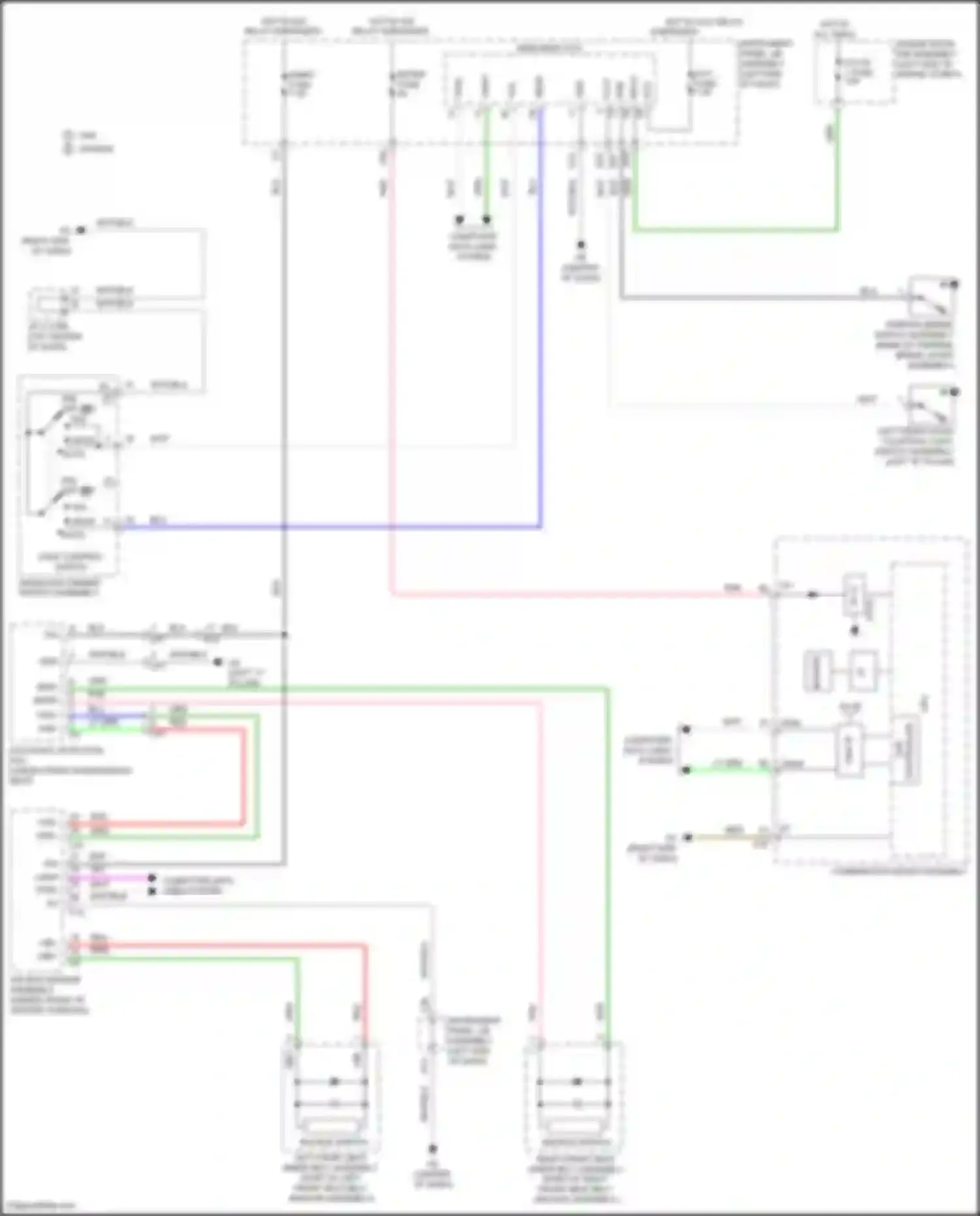 iM Scion I (2015-2016): Seat belt warning circuit