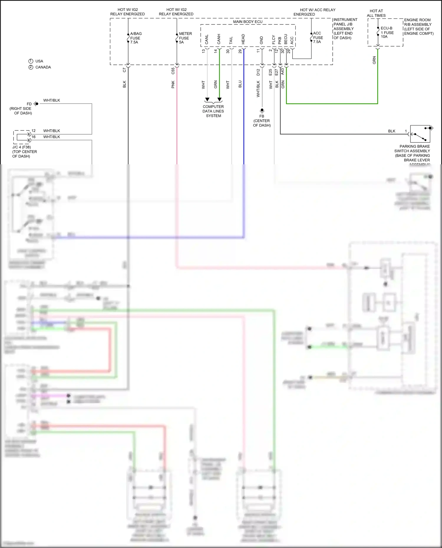 Scion iM I (2015-2016) computer data lines system wiring diagram  (18 of 37)