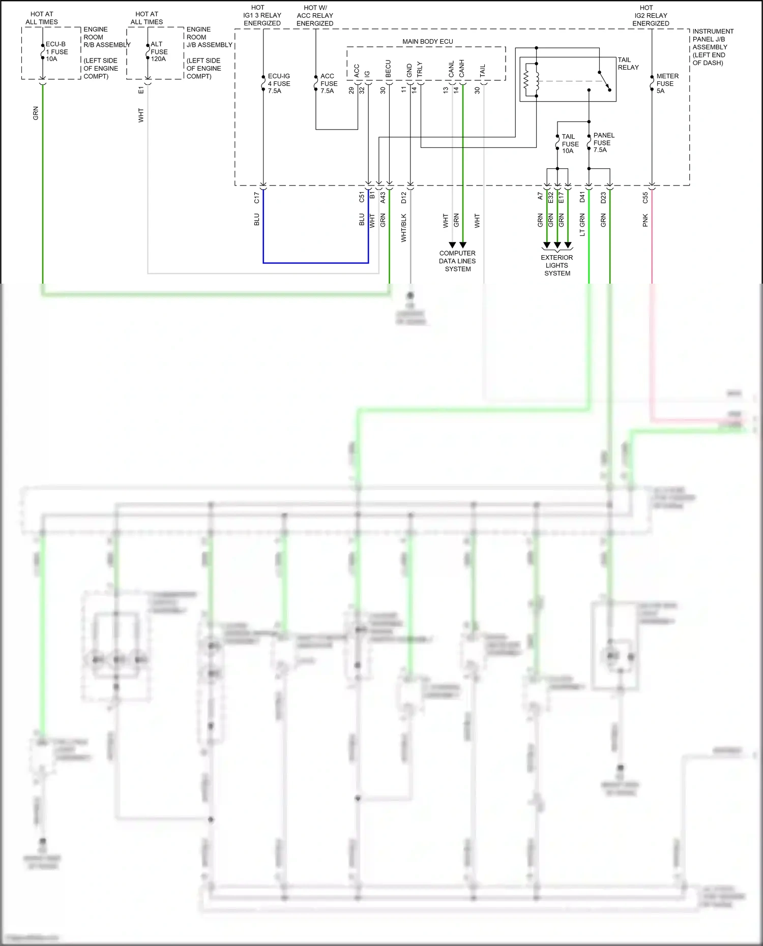 Scion iM I (2015-2016) computer data lines system wiring diagram  (15 of 37)