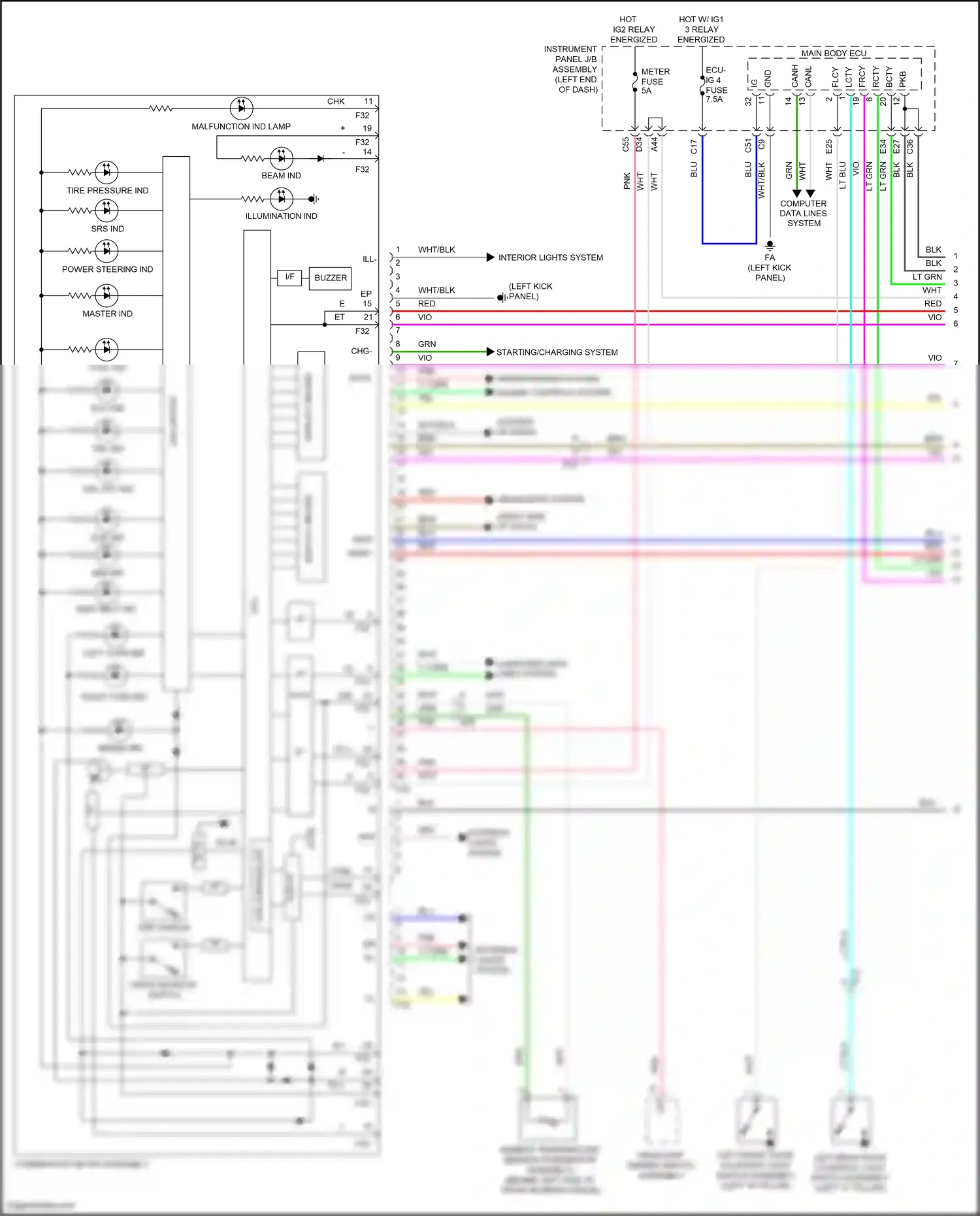 Scion iM I (2015-2016) computer data lines system wiring diagram  (13 of 37)