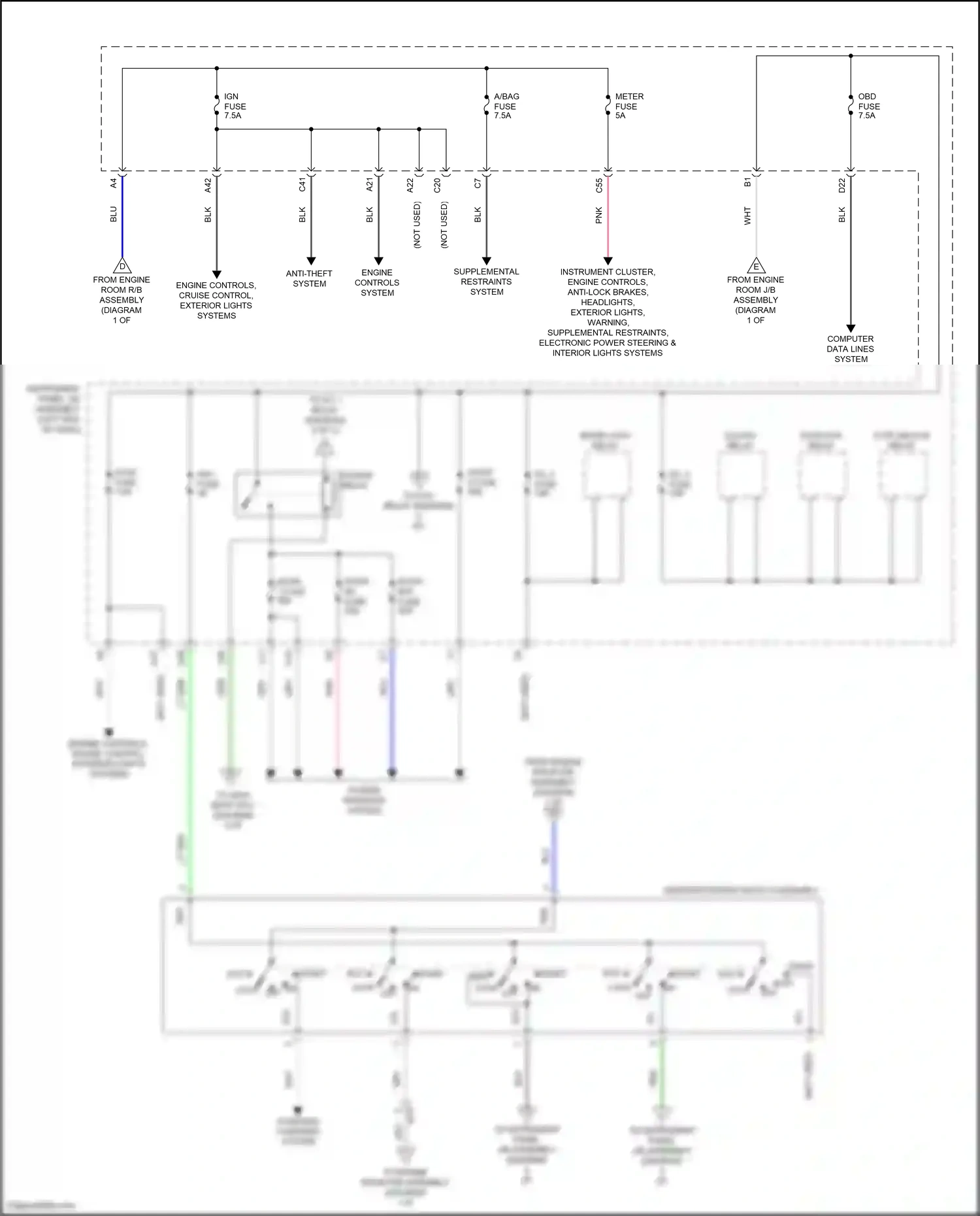 Scion iM I (2015-2016) computer data lines system wiring diagram  (17 of 37)