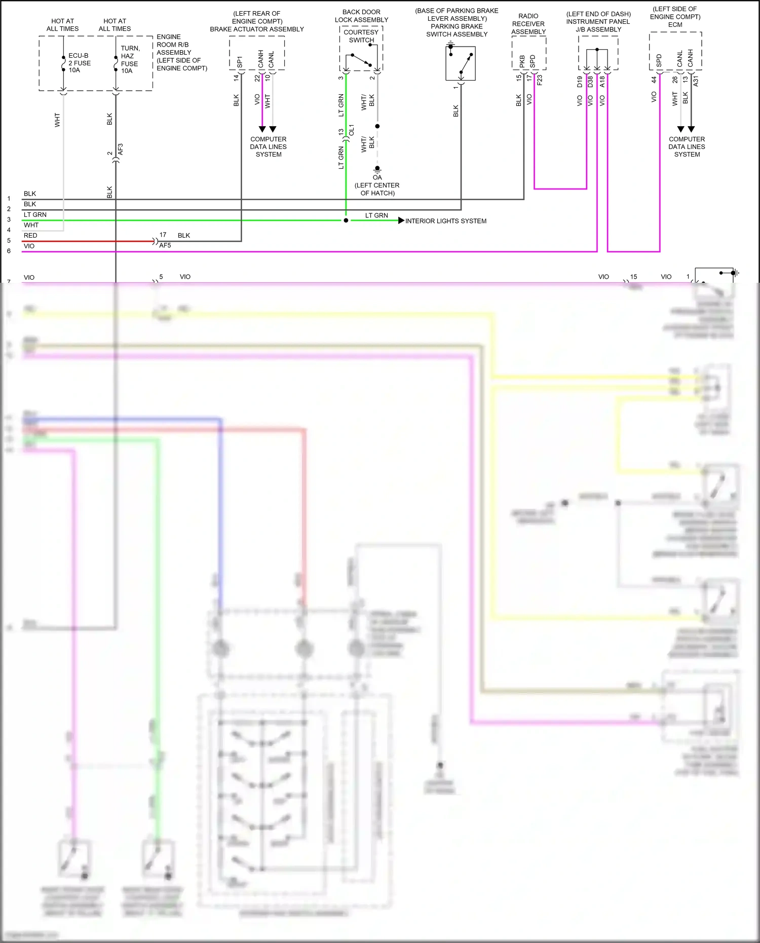Scion iM I (2015-2016) computer data lines system wiring diagram  (14 of 37)