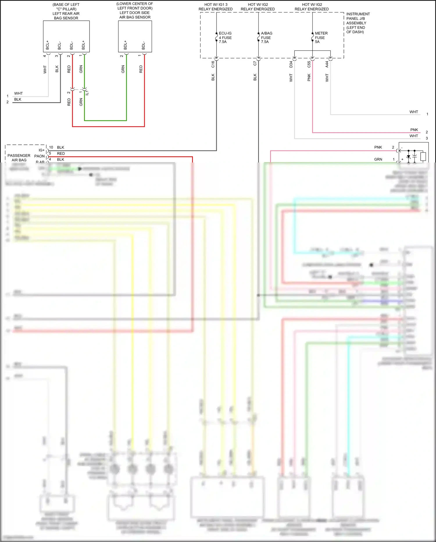 Scion iM I (2015-2016) front occupant classification sensor wiring diagram  (1 of 1)