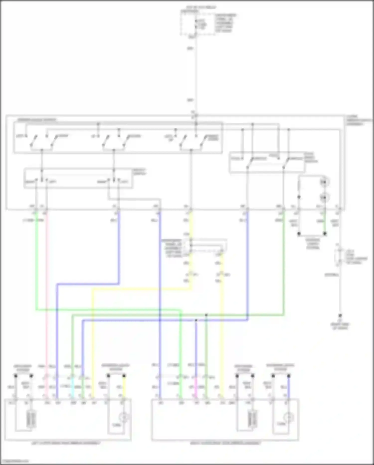 Wiring diagram left outer rear view mirror assembly for Scion iM I (2015-2016) (4 of 4)