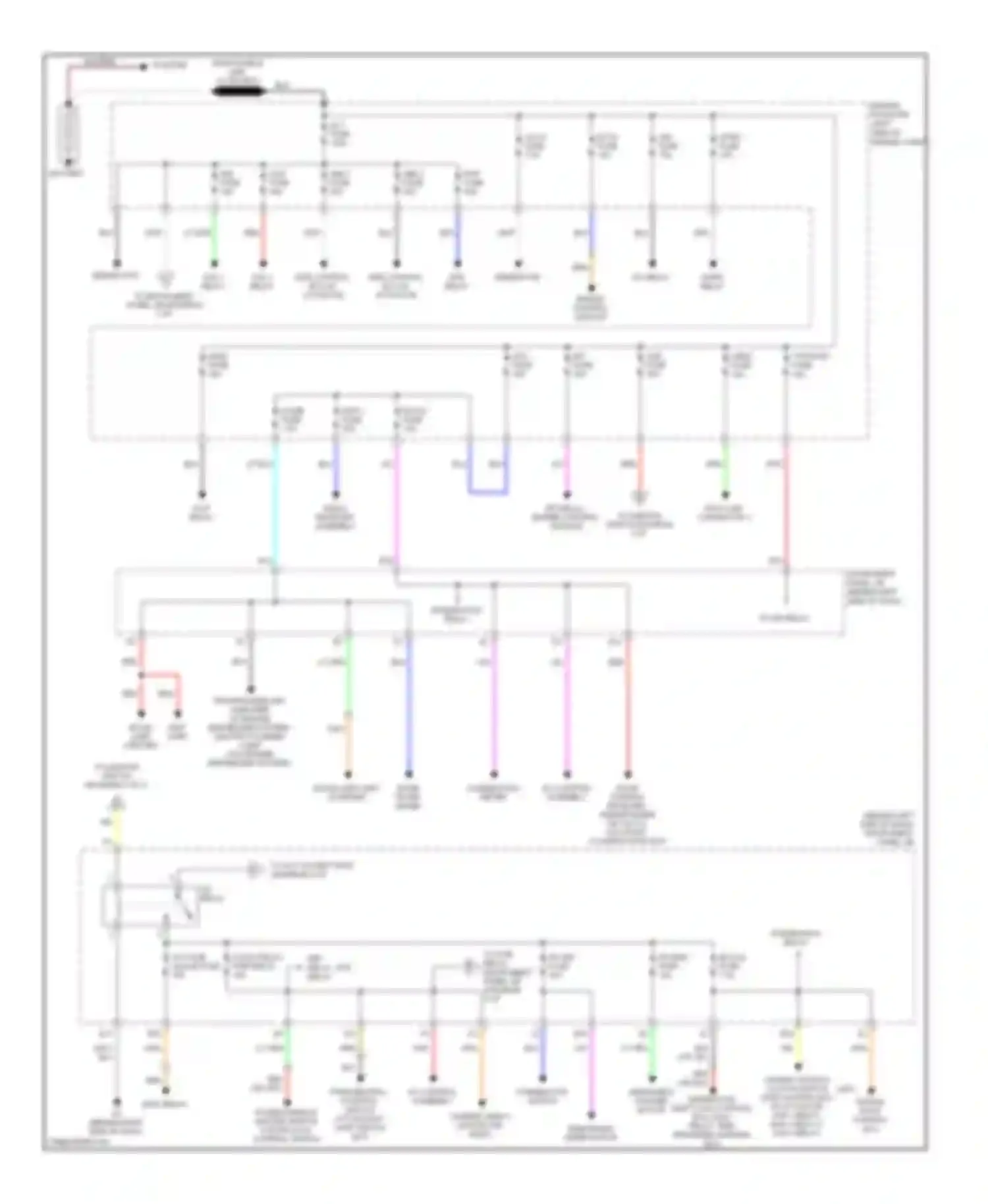 tC Scion I facelift (2007-2010): Power distribution circuit (1 of 2)