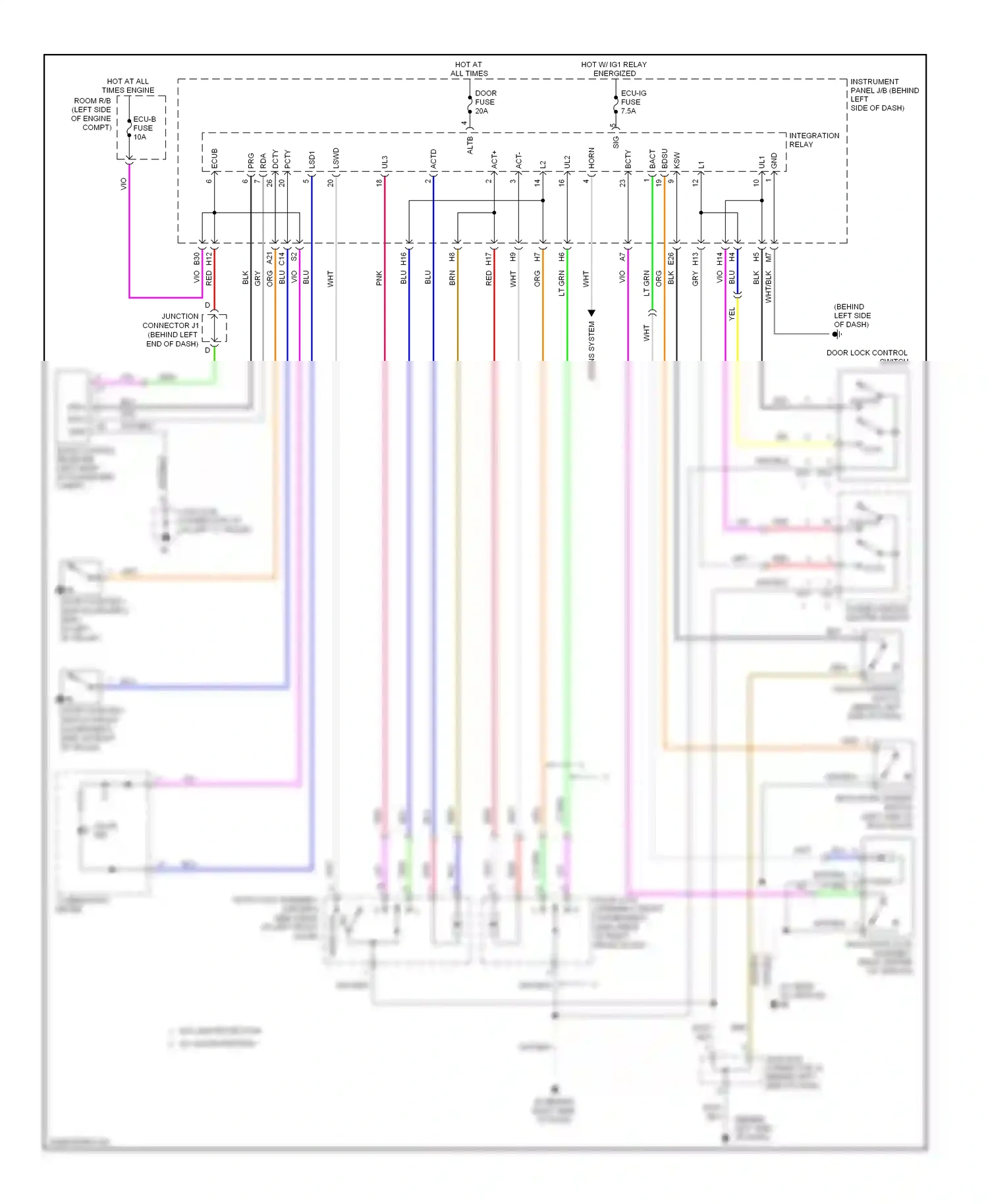 Wiring diagram integration relay for Scion tC I facelift (2007-2010) (8 of 11)