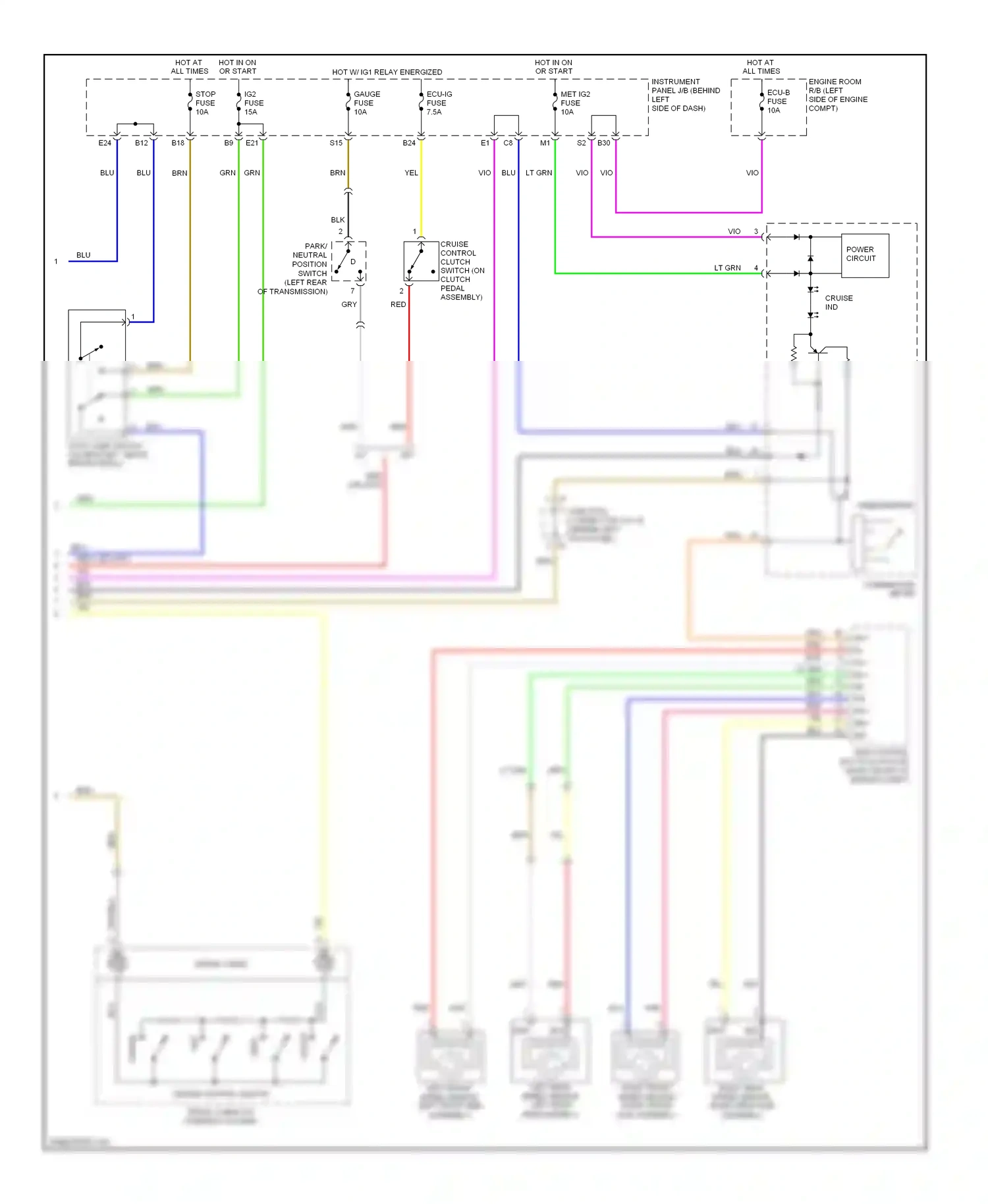 Scion tC I facelift (2007-2010) spiral cable wiring diagram  (1 of 1)