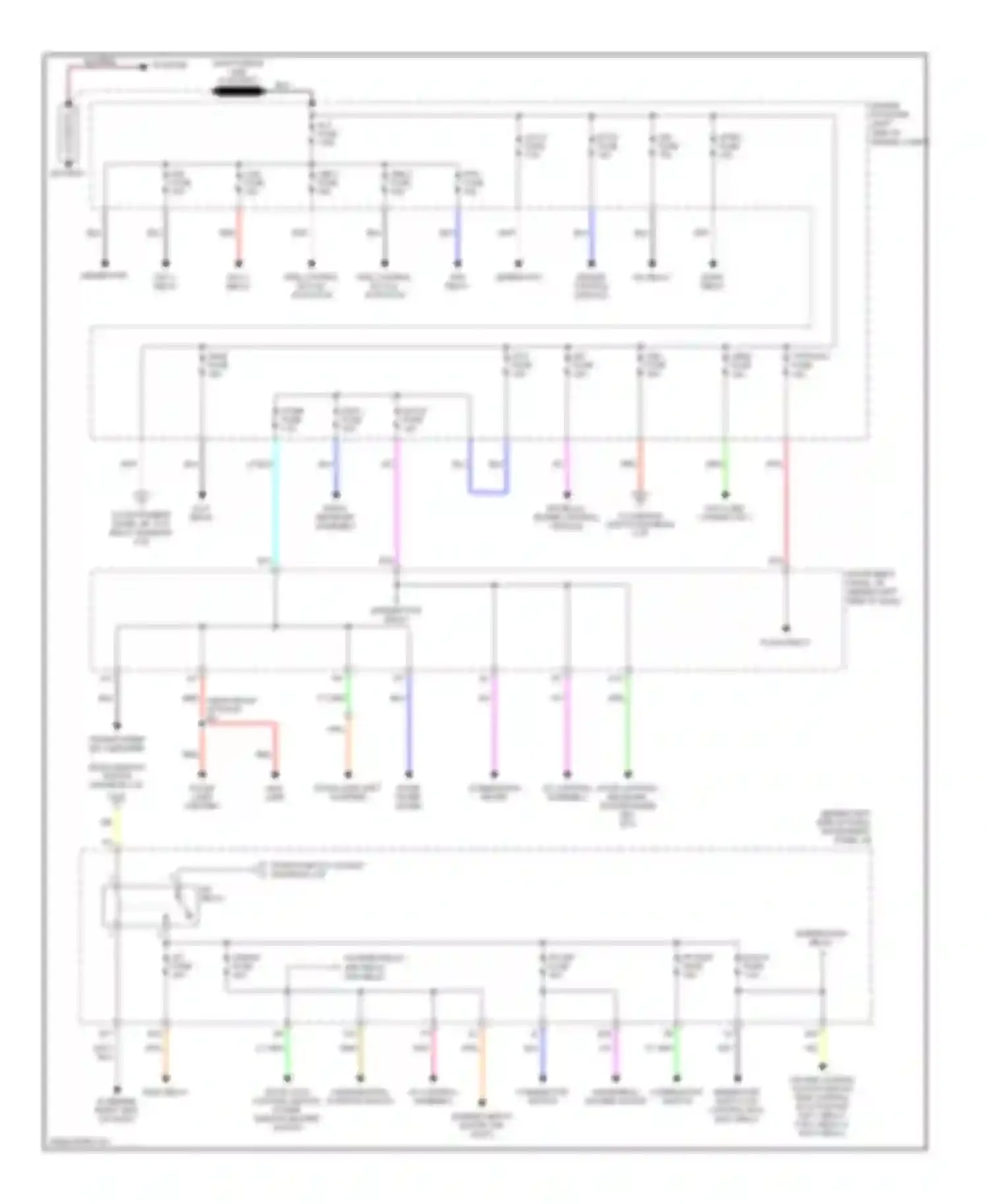 tC Scion I (2004-2007): Power distribution circuit (1 of 2)