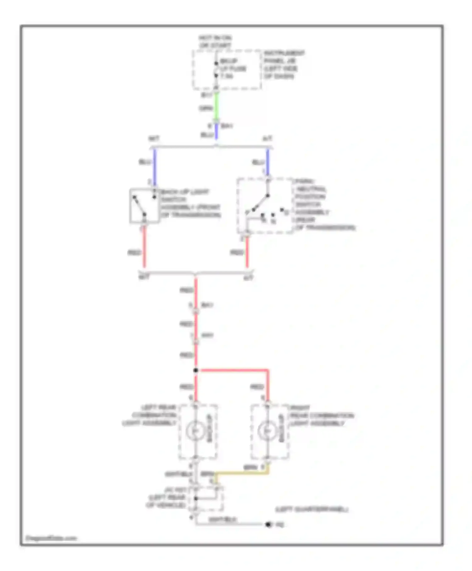 Wiring diagram bkup lp fuse for Scion tC II facelift (2013-2016) (1 of 5)