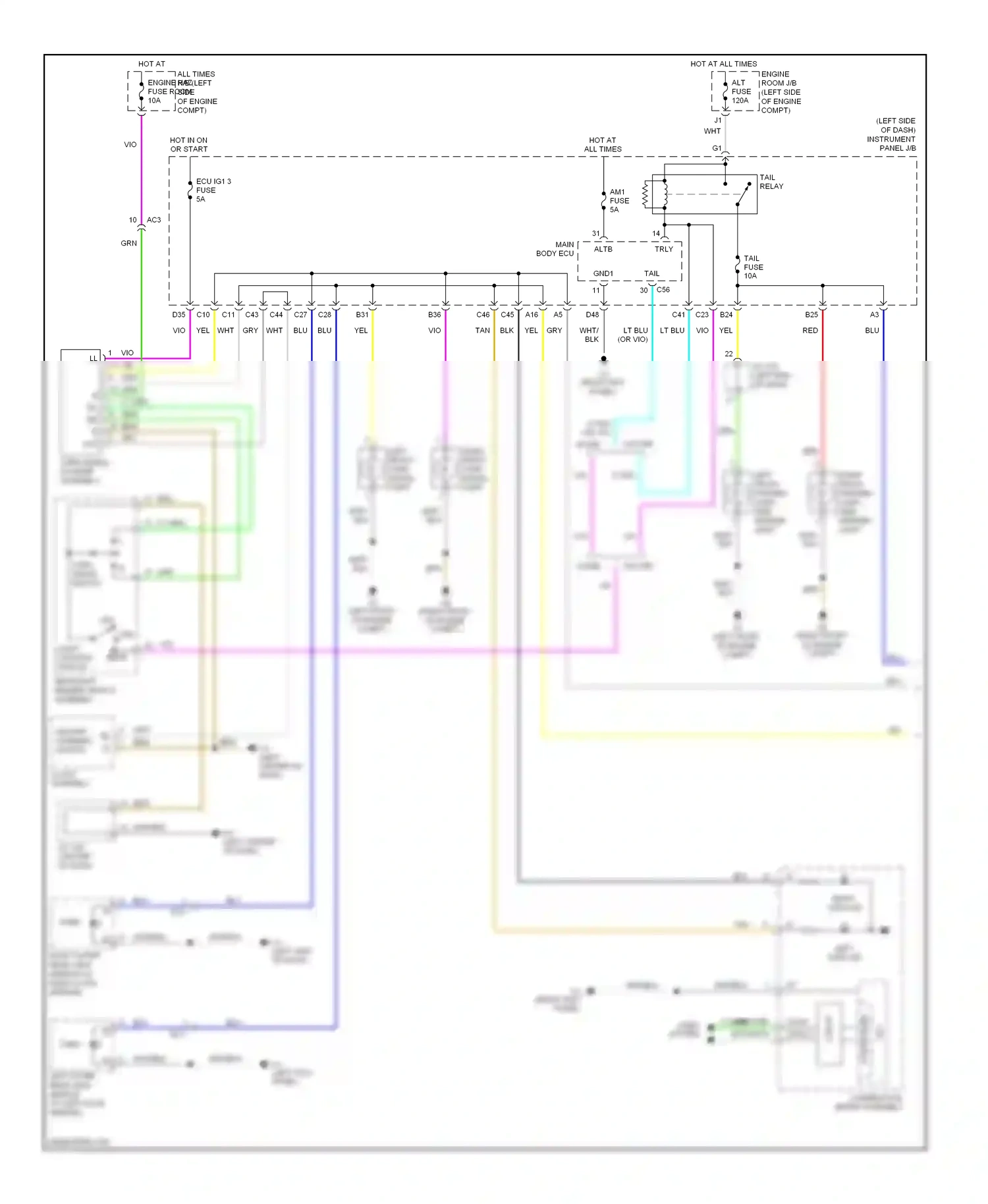 Scion tC II facelift (2013-2016) tan wiring diagram  (15 of 38)
