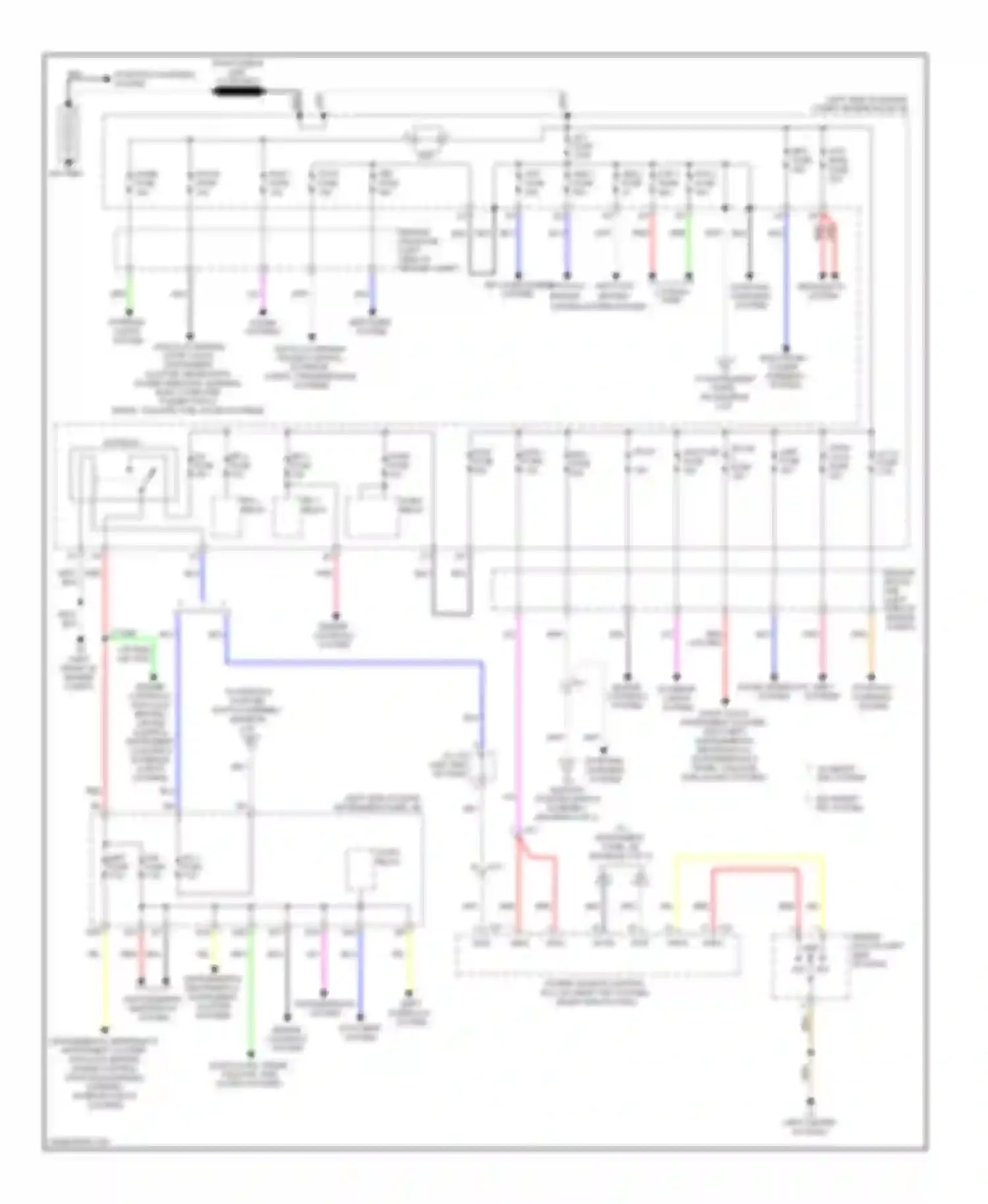 tC Scion II (2010-2013): Power distribution circuit (1 of 2)