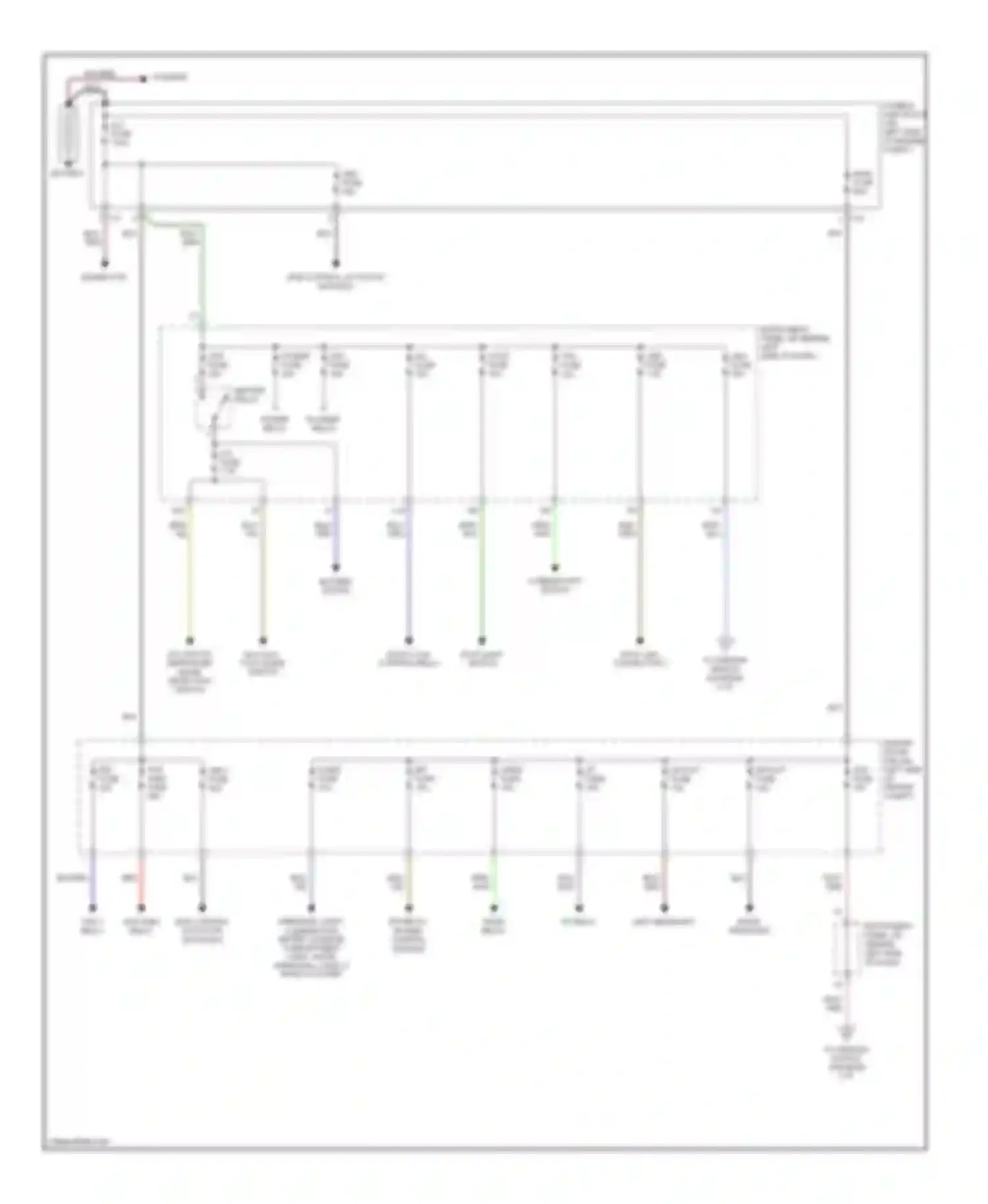 xA Scion I (2003-2006): Power distribution circuit (1 of 2)