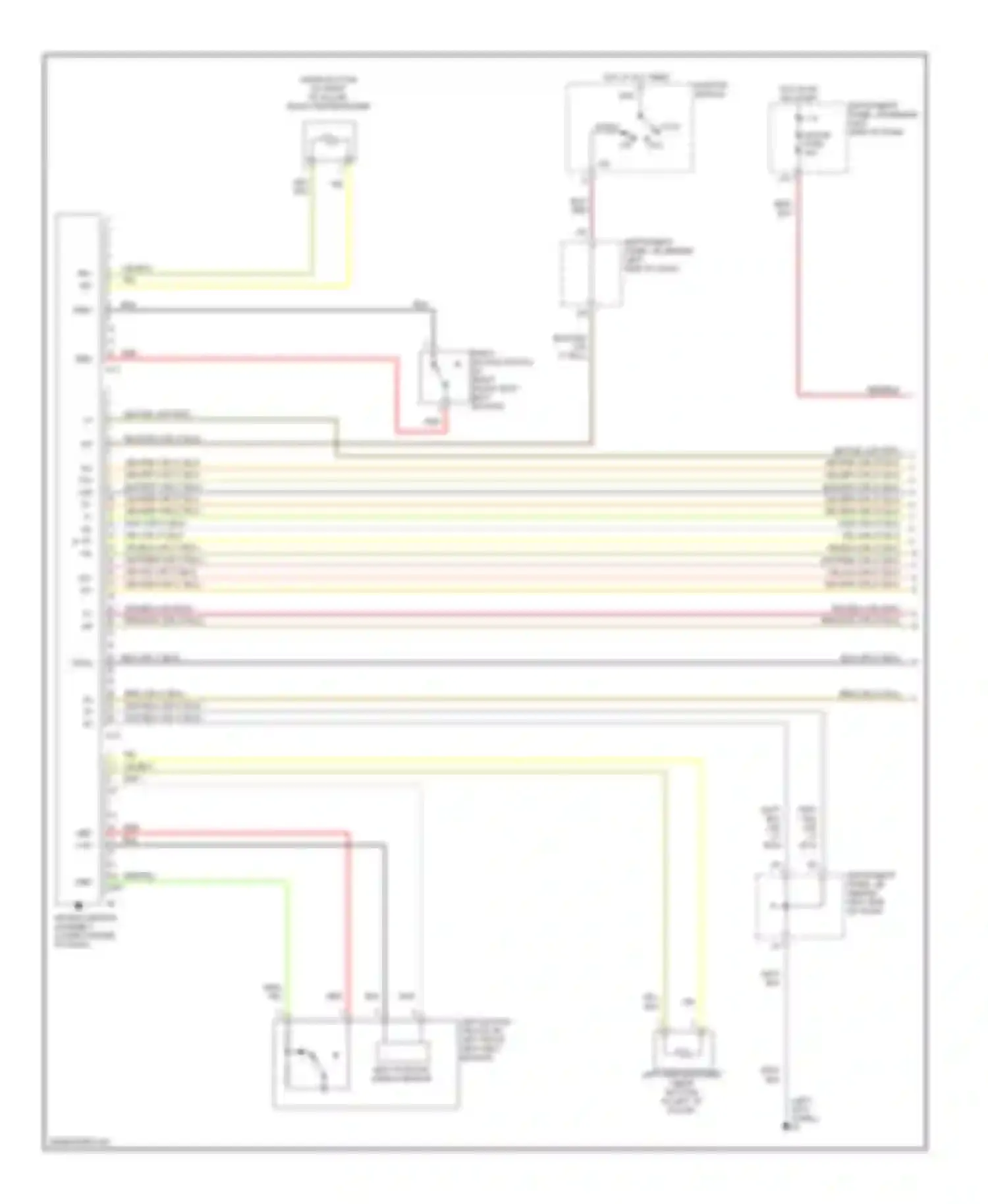 xA Scion I (2003-2006): Supplemental restraints circuit, without side airbag (1 of 2)