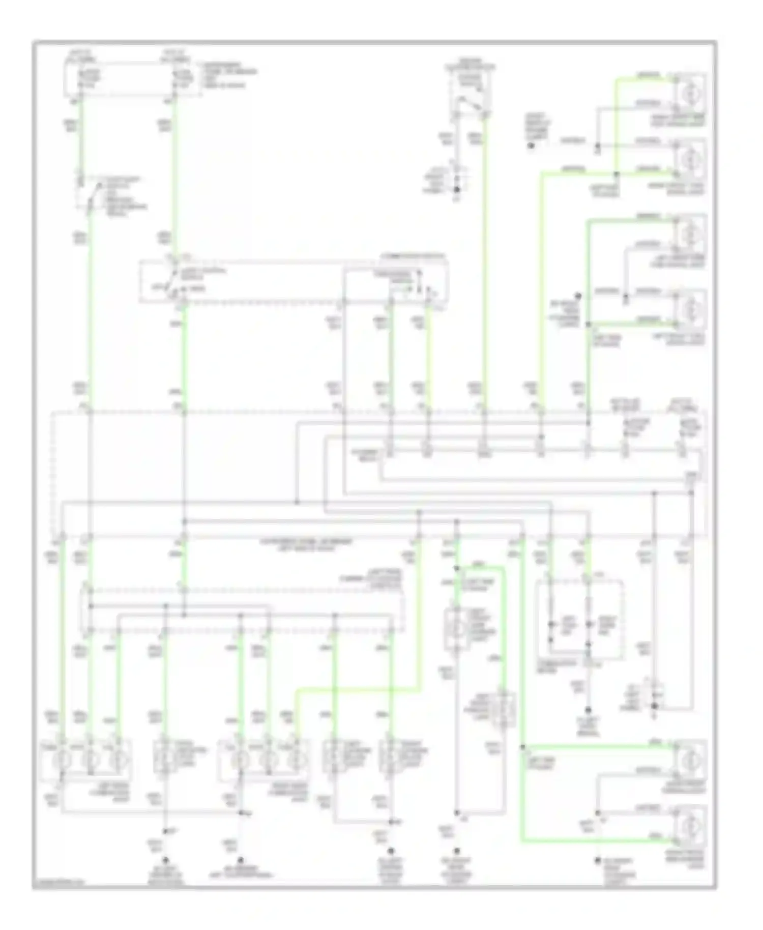 Wiring diagram right front parking light for Scion xA I (2003-2006) (1 of 2)