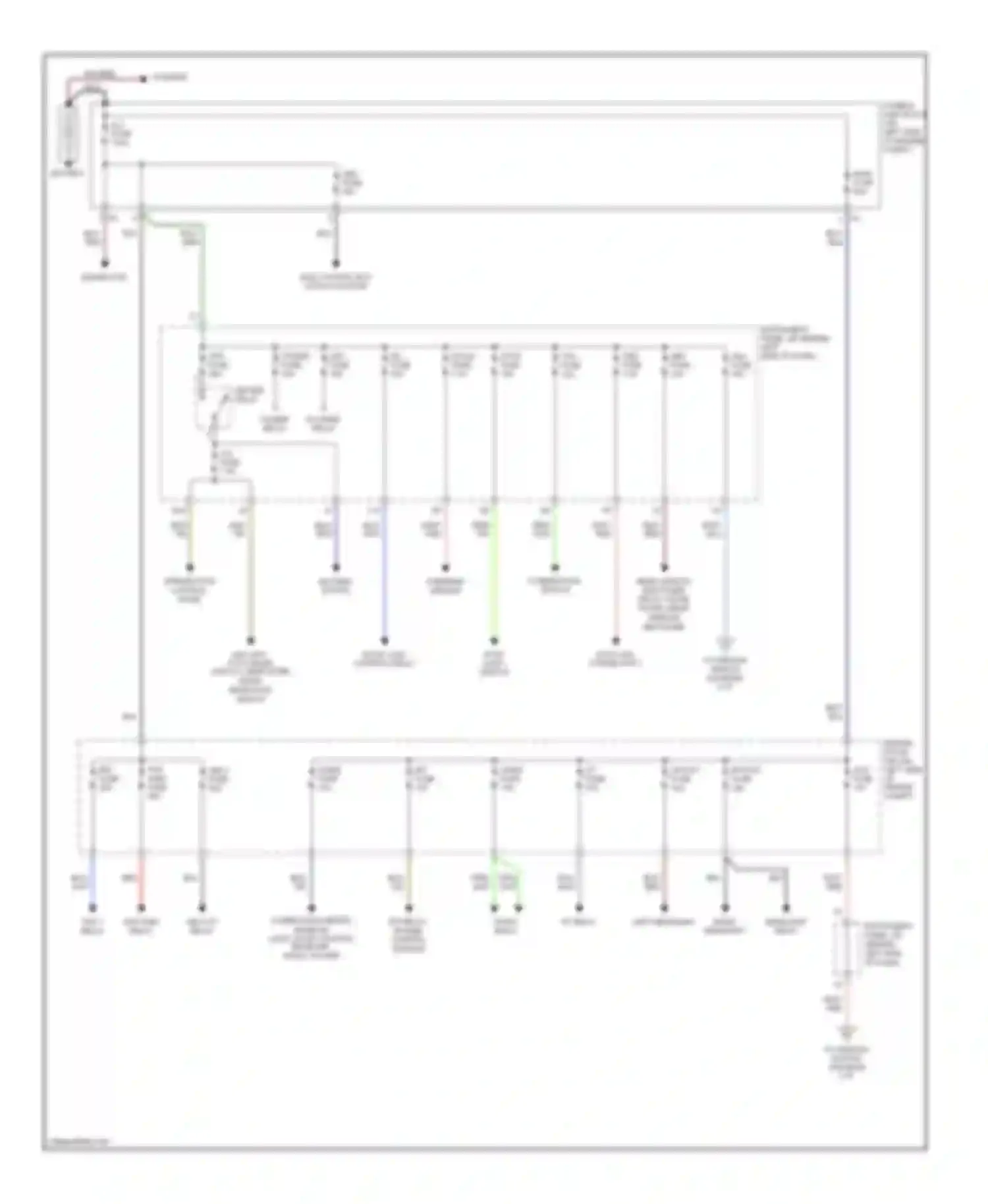 xB Scion I (2003-2007): Power distribution circuit (1 of 2)