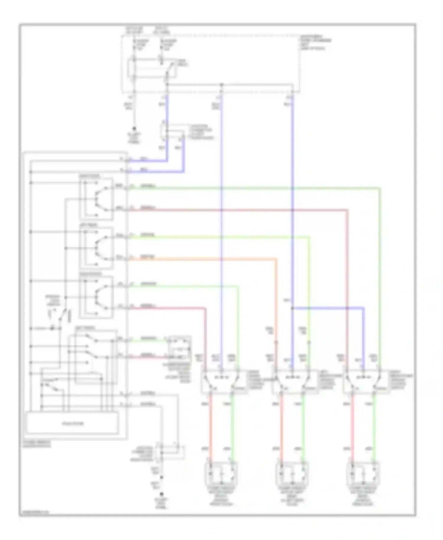 xB Scion I (2003-2007): Power windows circuit