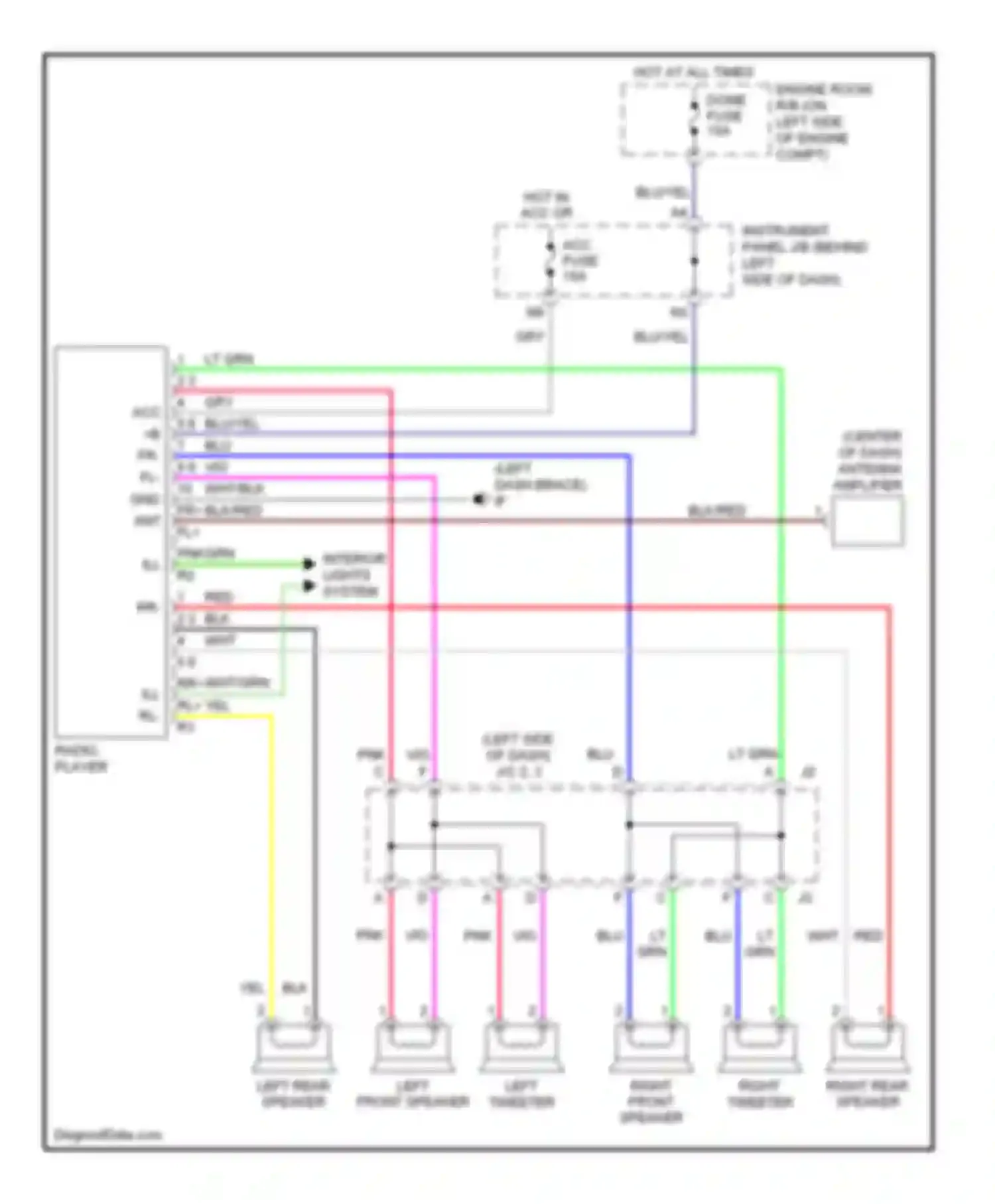 Wiring diagram blu/yel for Scion xB I (2003-2007) (10 of 12)