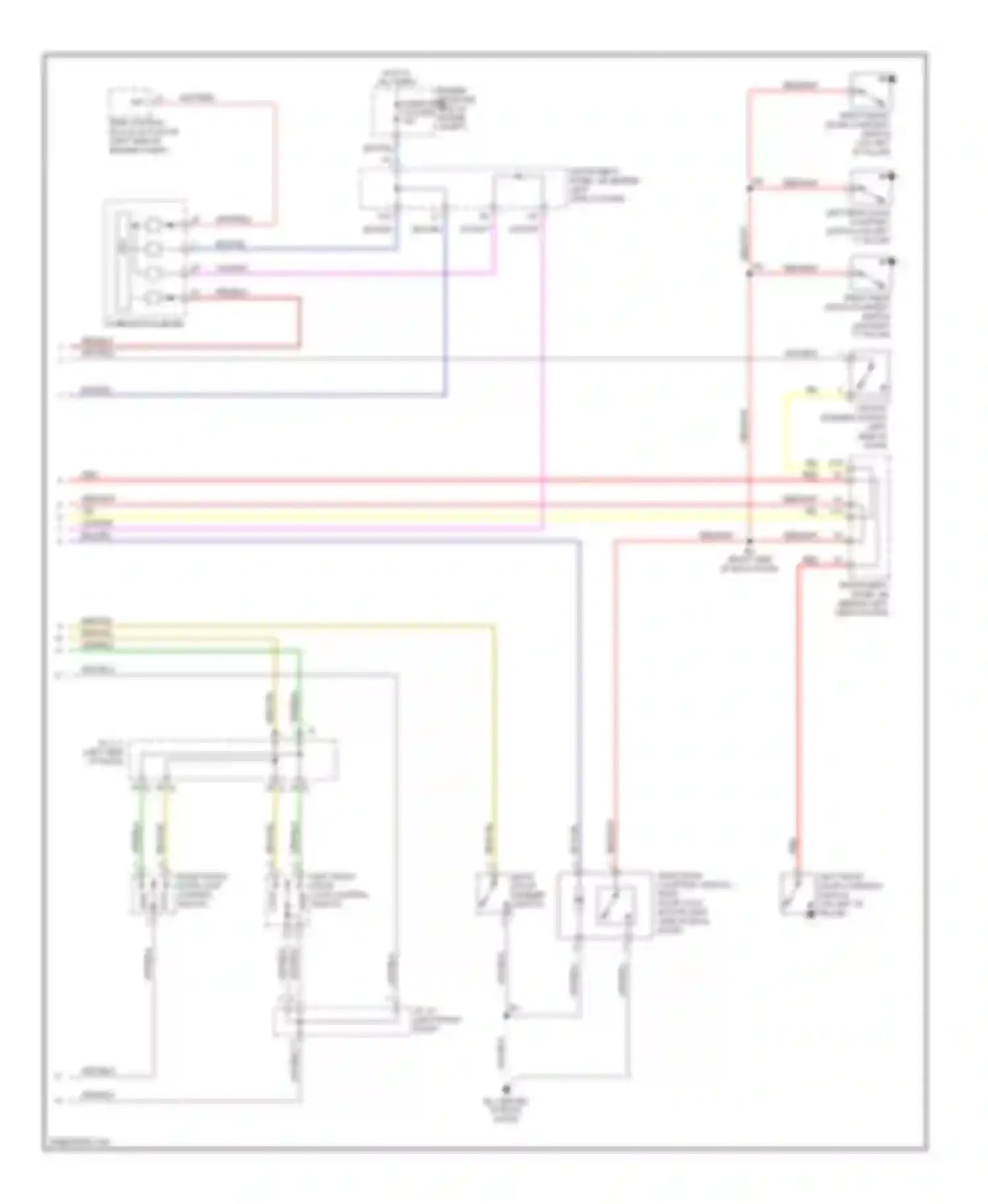 Wiring diagram right front door lock control switch for Scion xB I (2003-2007) (2 of 2)