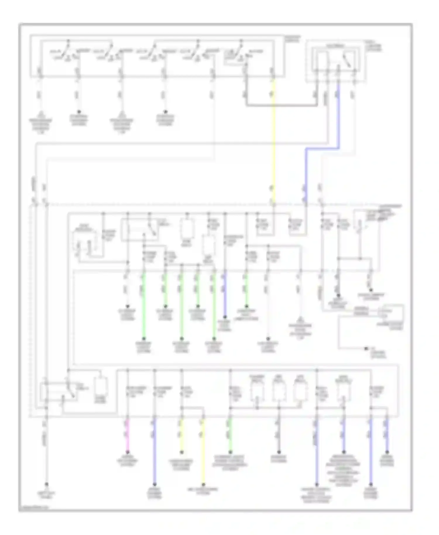 xB Scion II facelift (2010-2015): Power distribution circuit (2 of 2)