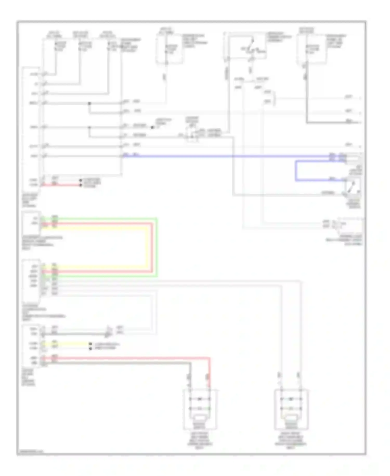 xB Scion II facelift (2010-2015): Key reminder & seat belt warning circuit (1 of 2)