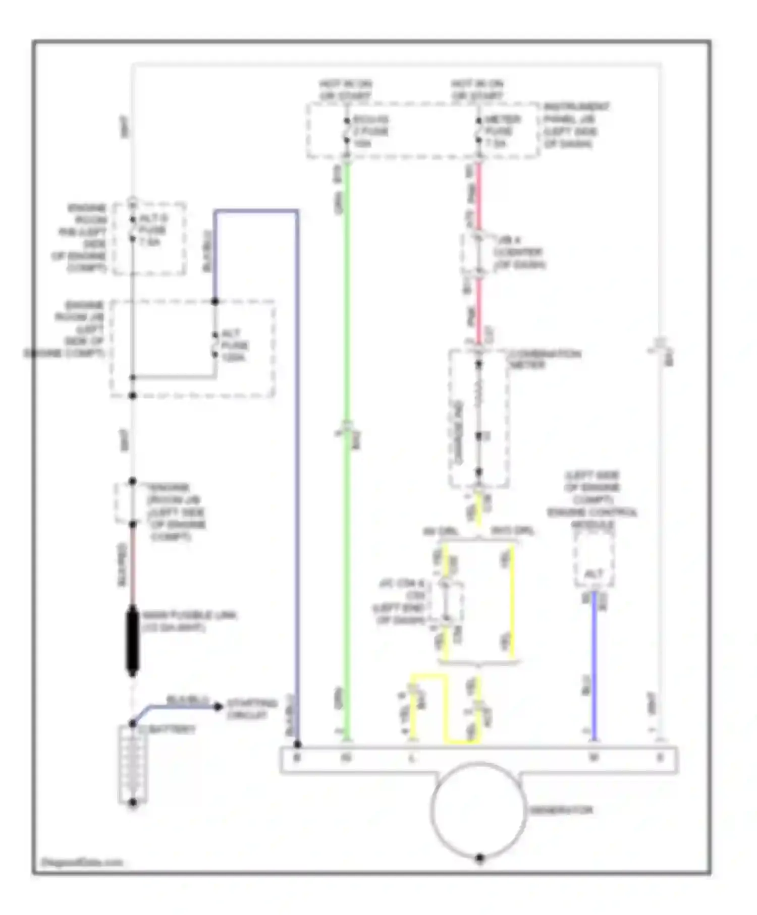 Wiring diagram w/o drl w/ drl for Scion xB II facelift (2010-2015) (1 of 1)