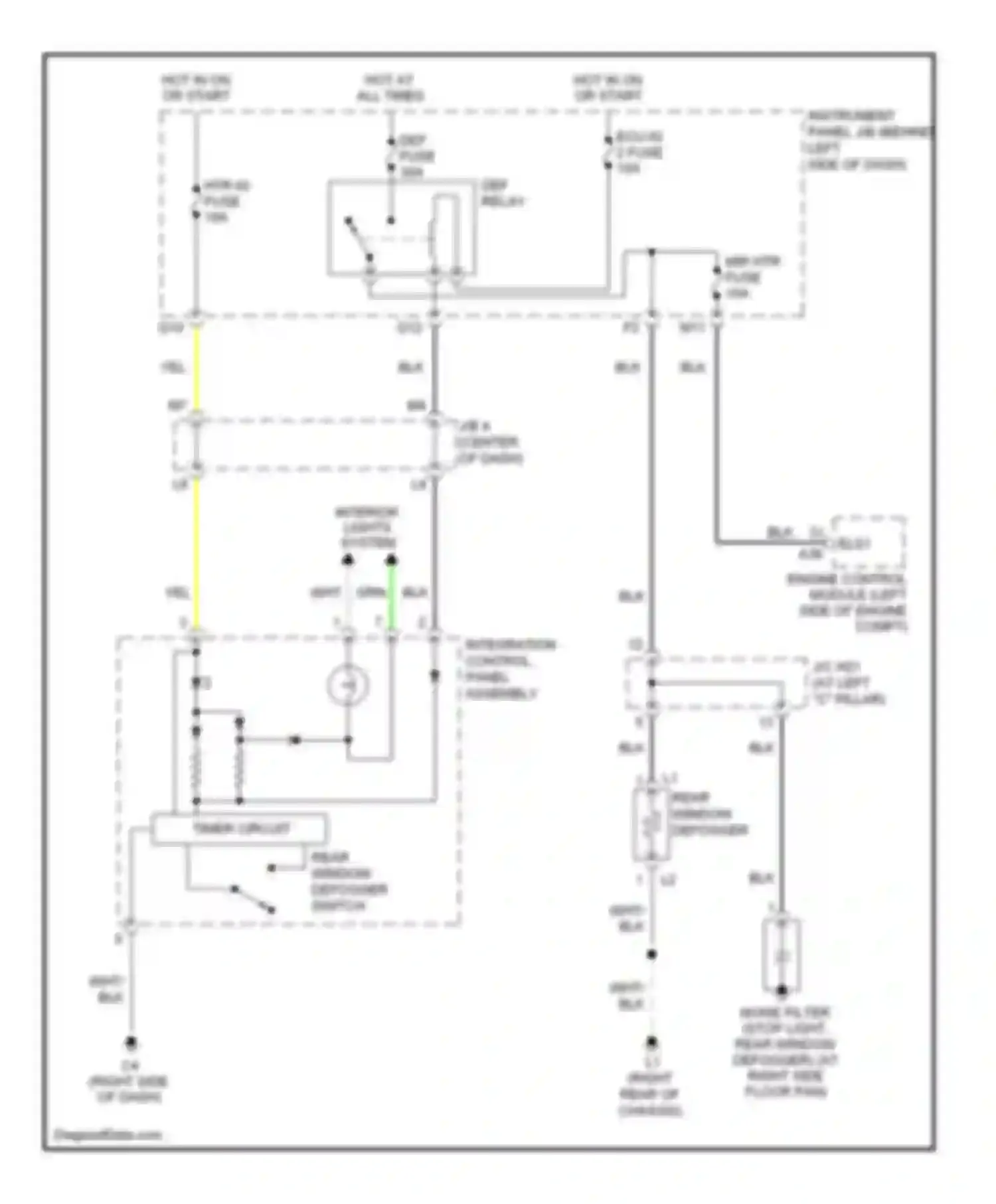 xB Scion II (2007-2010): Defoggers circuit