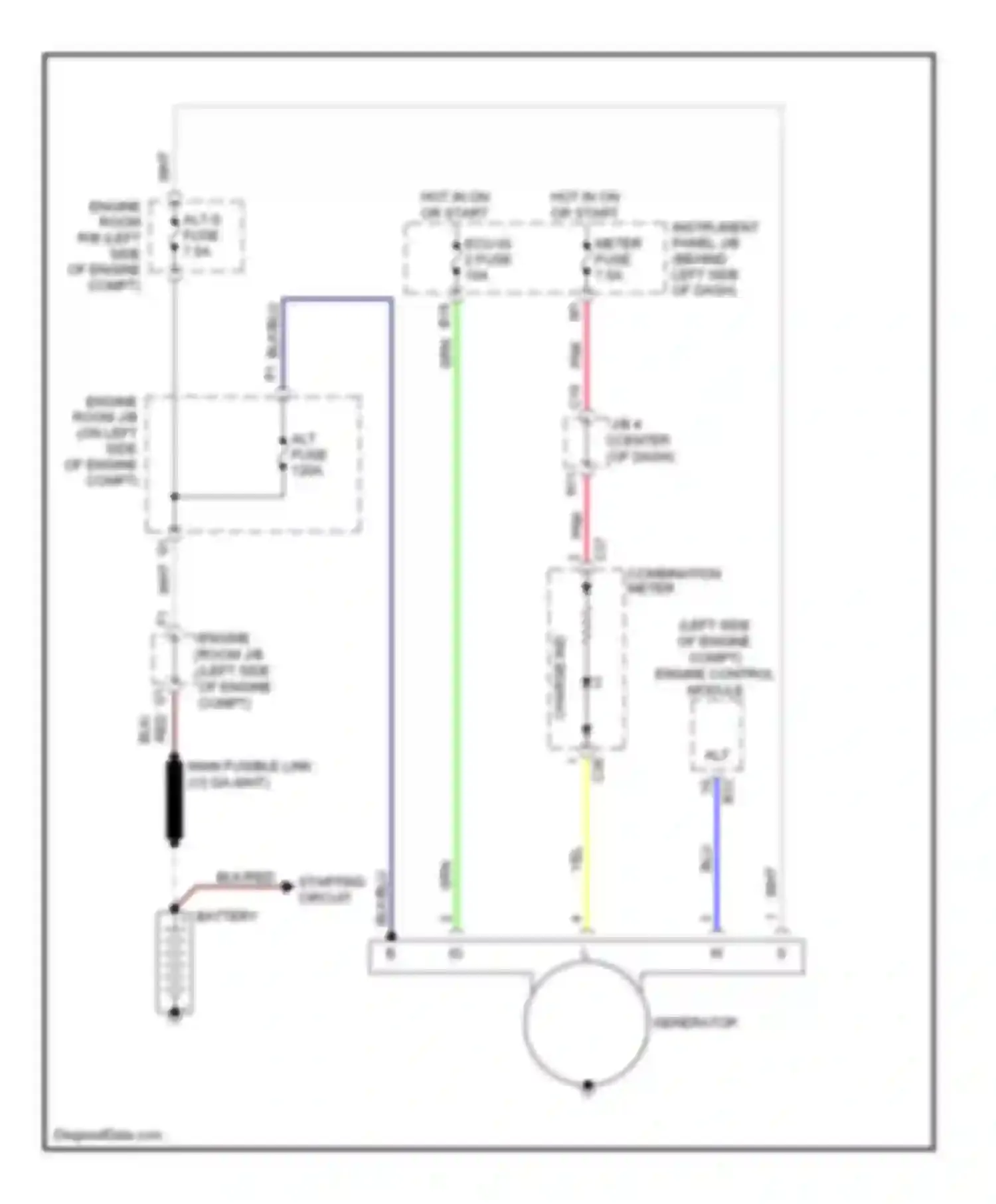 Wiring diagram combination meter for Scion xB II (2007-2010) (11 of 17)