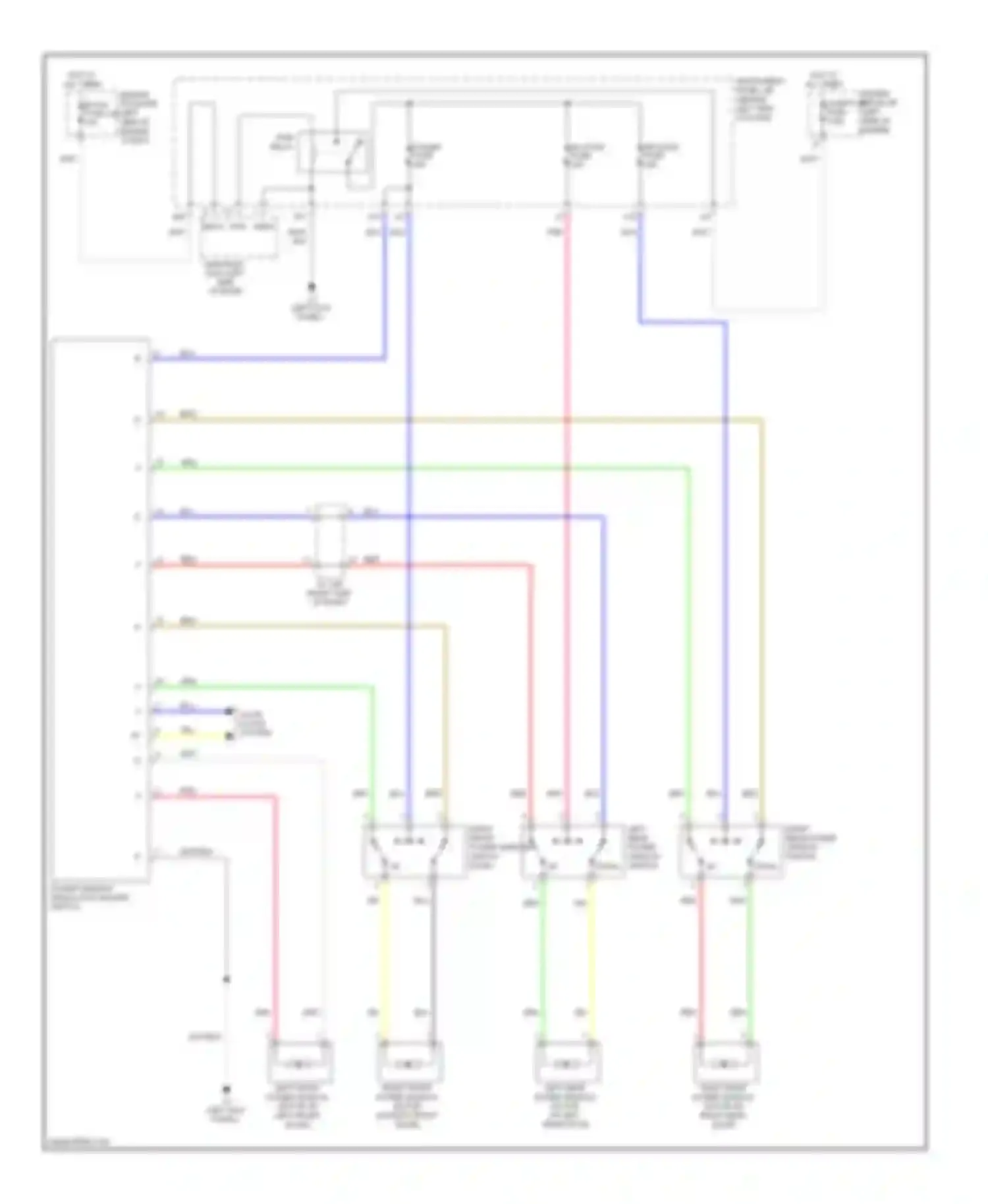 Wiring diagram right front power window switch down for Scion xB II (2007-2010) (1 of 1)