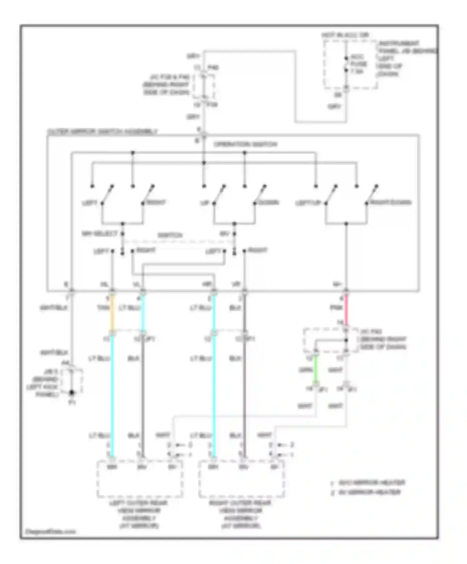 xD Scion I (2007-2014): Power mirrors circuit
