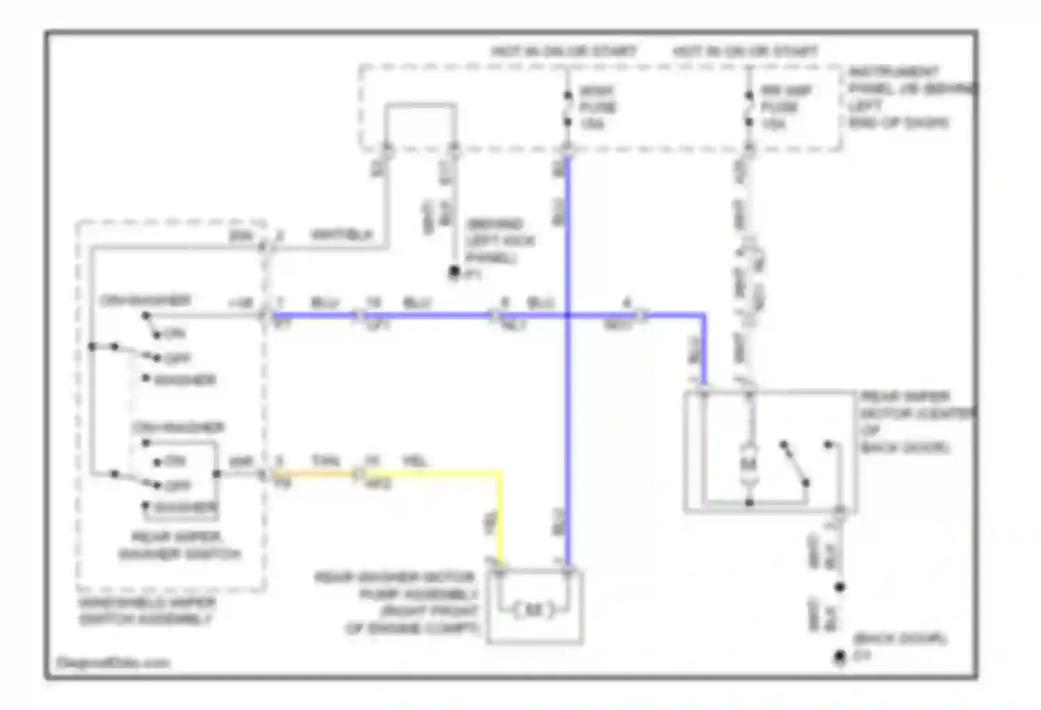 xD Scion I (2007-2014): Rear wiper/washer circuit