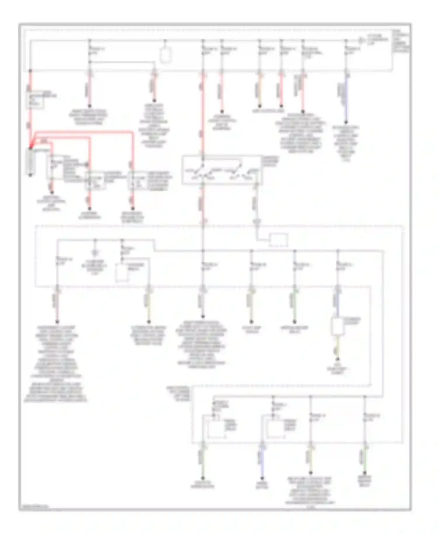 Fortwo Smart II (2007-2015): Power distribution circuit (1 of 2)