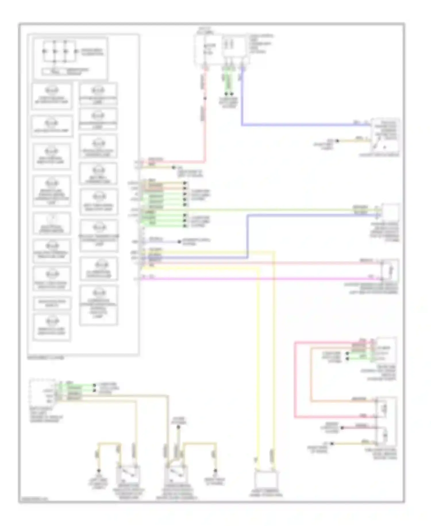 Wiring diagram esp warning indicator lamp for Smart Fortwo II (2007-2015) (1 of 2)