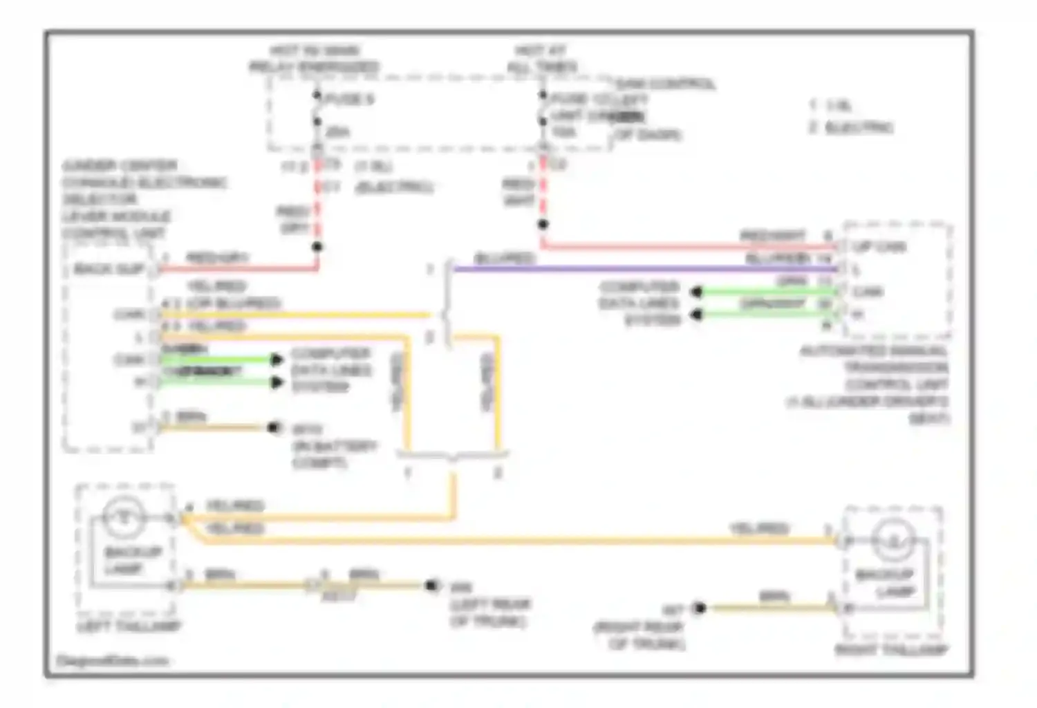 Wiring diagram fuse 8 for Smart Fortwo II (2007-2015) (2 of 5)