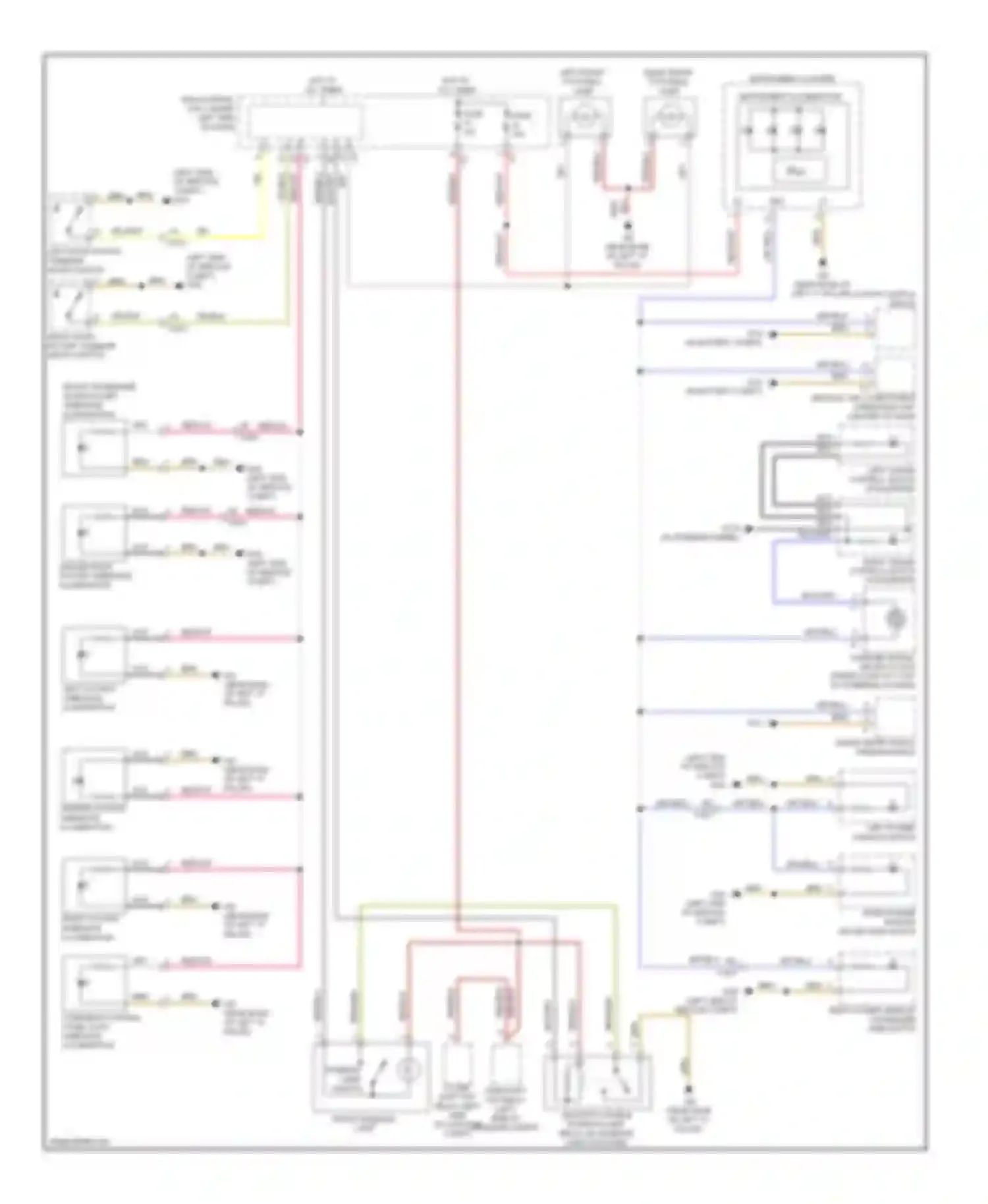 Wiring diagram left cockpit ambiance illumination for Smart Fortwo II (2007-2015) (1 of 1)