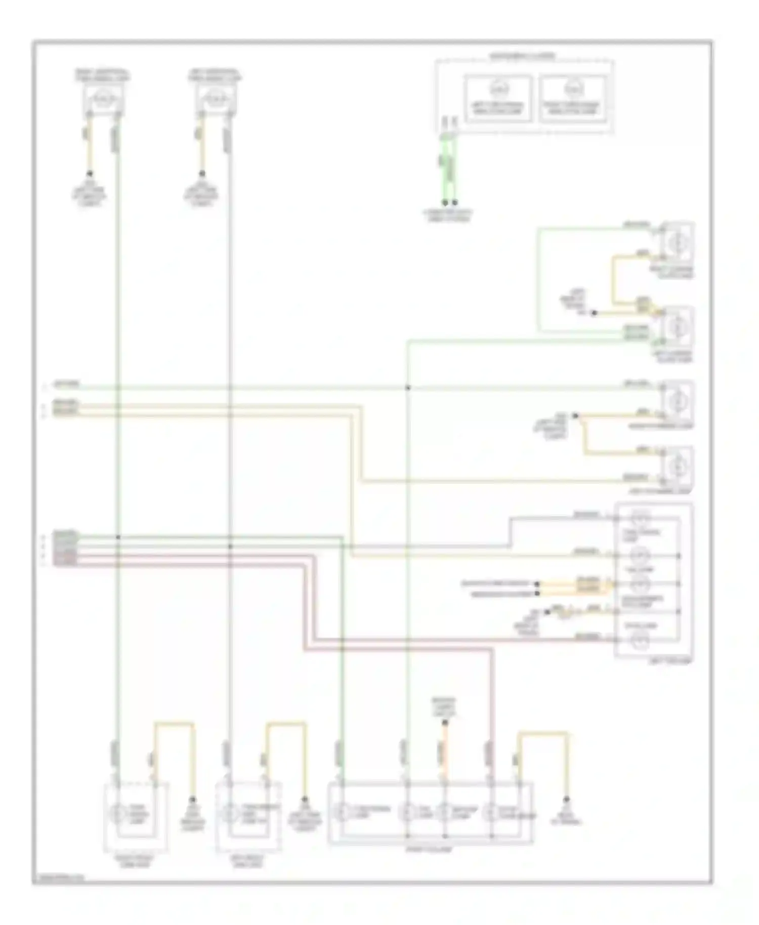 Wiring diagram right turn signal indicator lamp for Smart Fortwo II (2007-2015) (3 of 3)