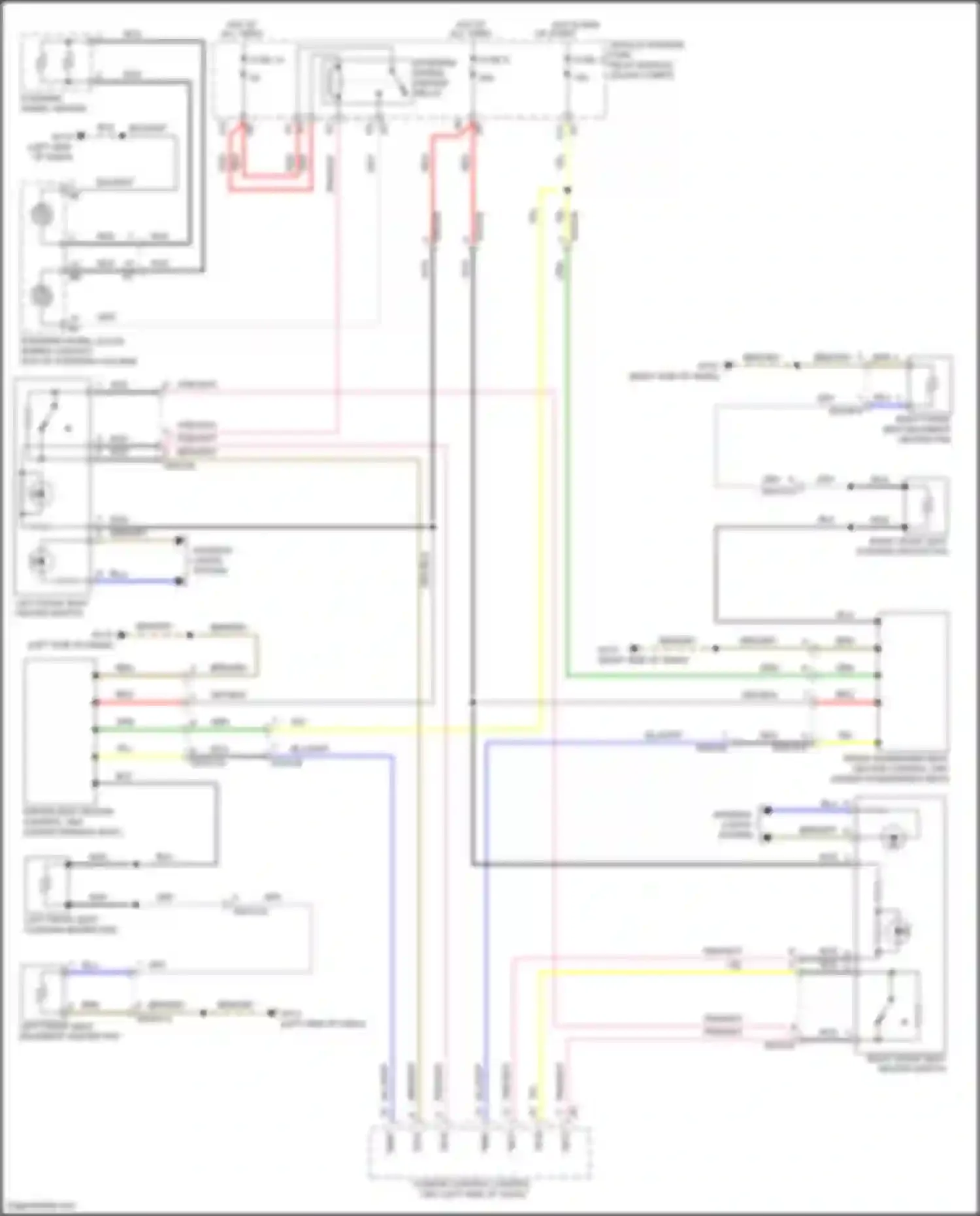 Fortwo Smart III (2014-2024): Power seats circuit